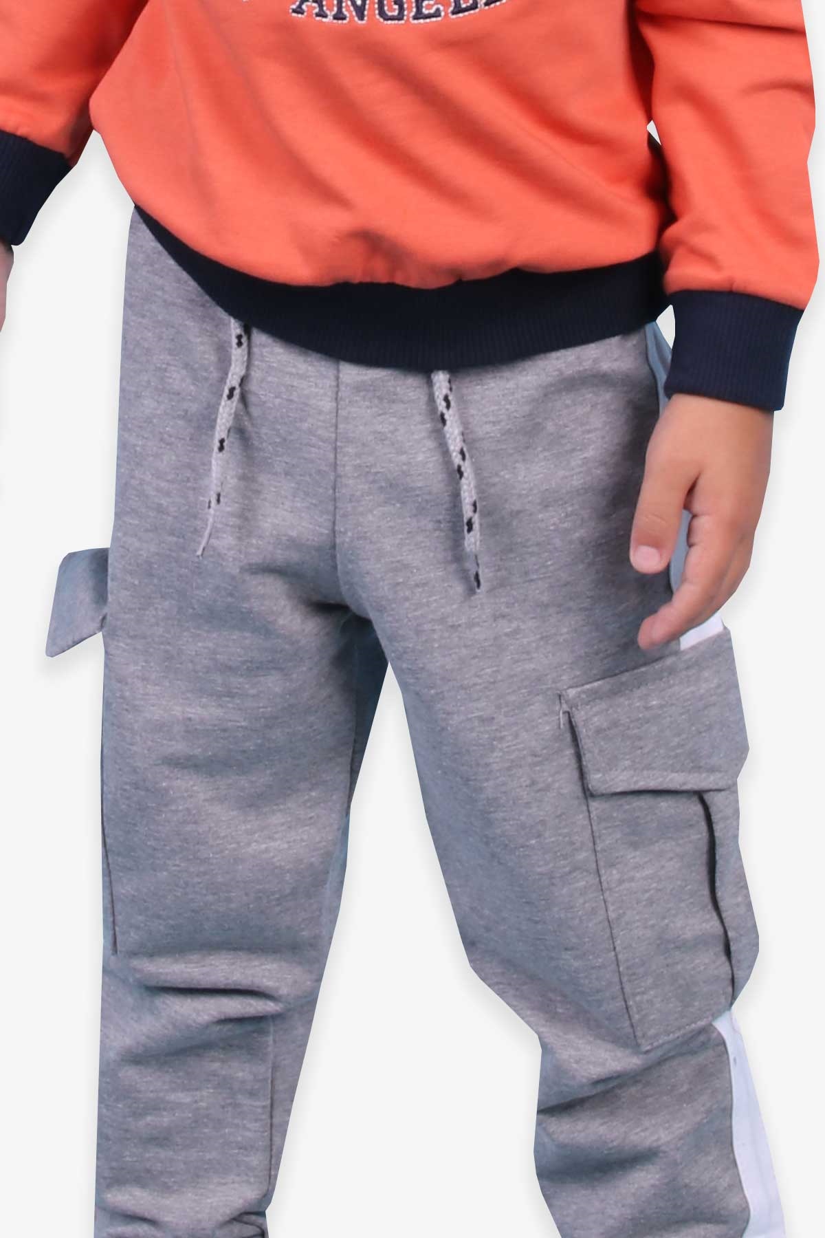 Breeze Erkek Çocuk Eşofman Altı Şeritli  Gri (3-6 Yaş)