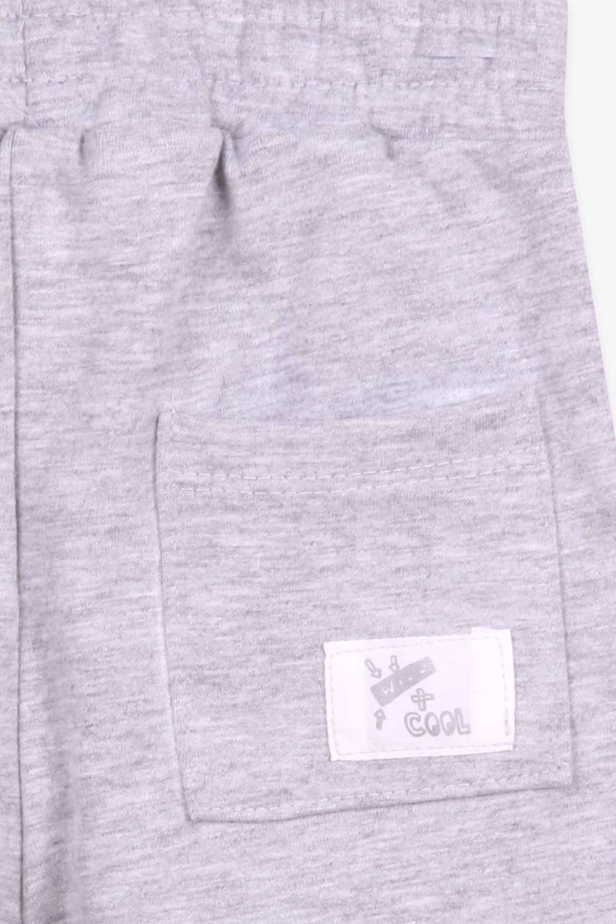 Breeze Erkek Çocuk Eşofman Altı Torba Cepli Açık Gri Melanj (1-4 Yaş)