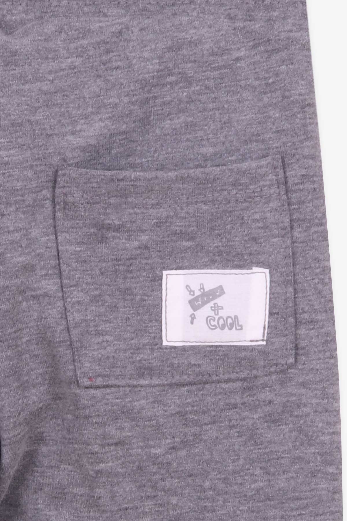 Breeze Erkek Çocuk Eşofman Altı Torba Cepli Gri Melanj (1-4 Yaş)