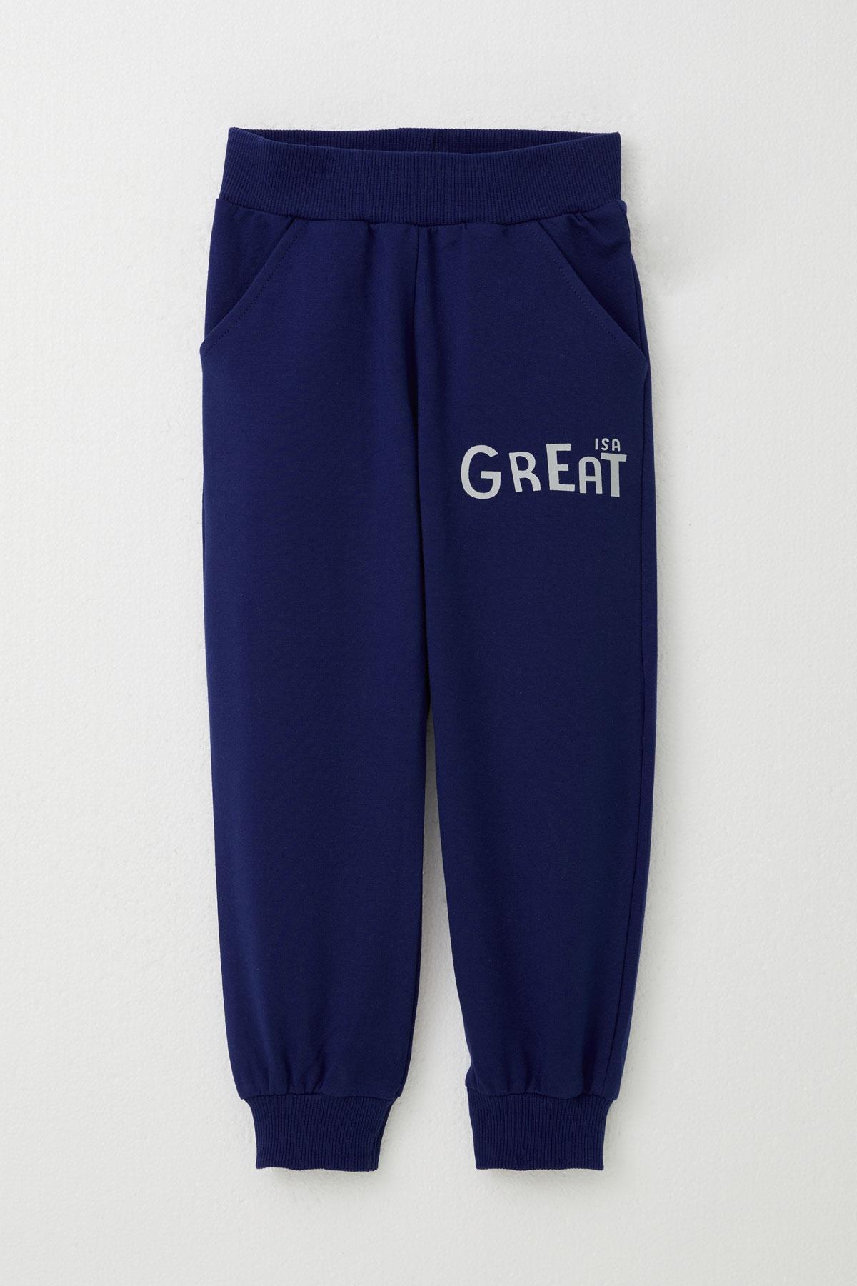 Breeze Erkek Çocuk Eşofman Takım Harika Dinozor Baskılı Açık Gri Melanj (1.5-5 Yaş)