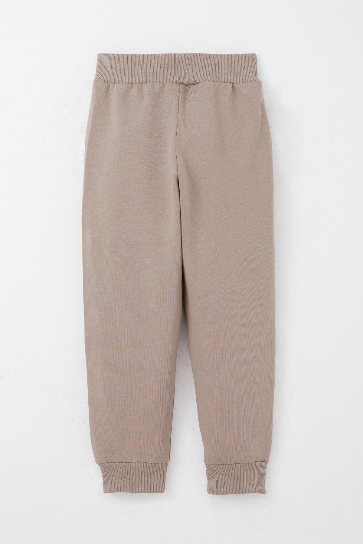 Breeze Erkek Çocuk Eşofman Takım Havalı Ayıcık Nakışlı Bej (1.5-5 Yaş)