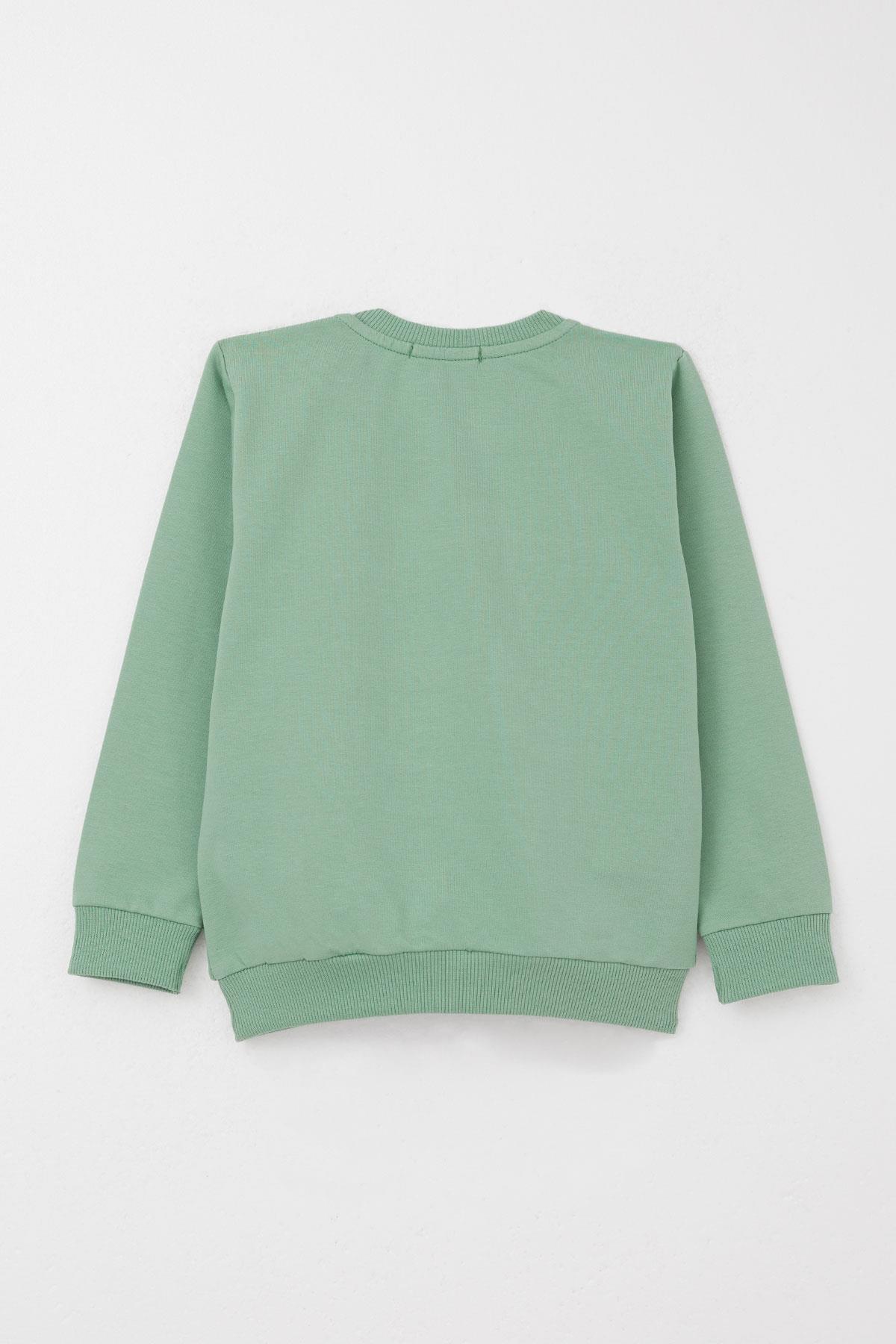 Breeze Erkek Çocuk Eşofman Takım Moda Temalı Yazı Baskılı Mint Yeşili (2-6 Yaş)