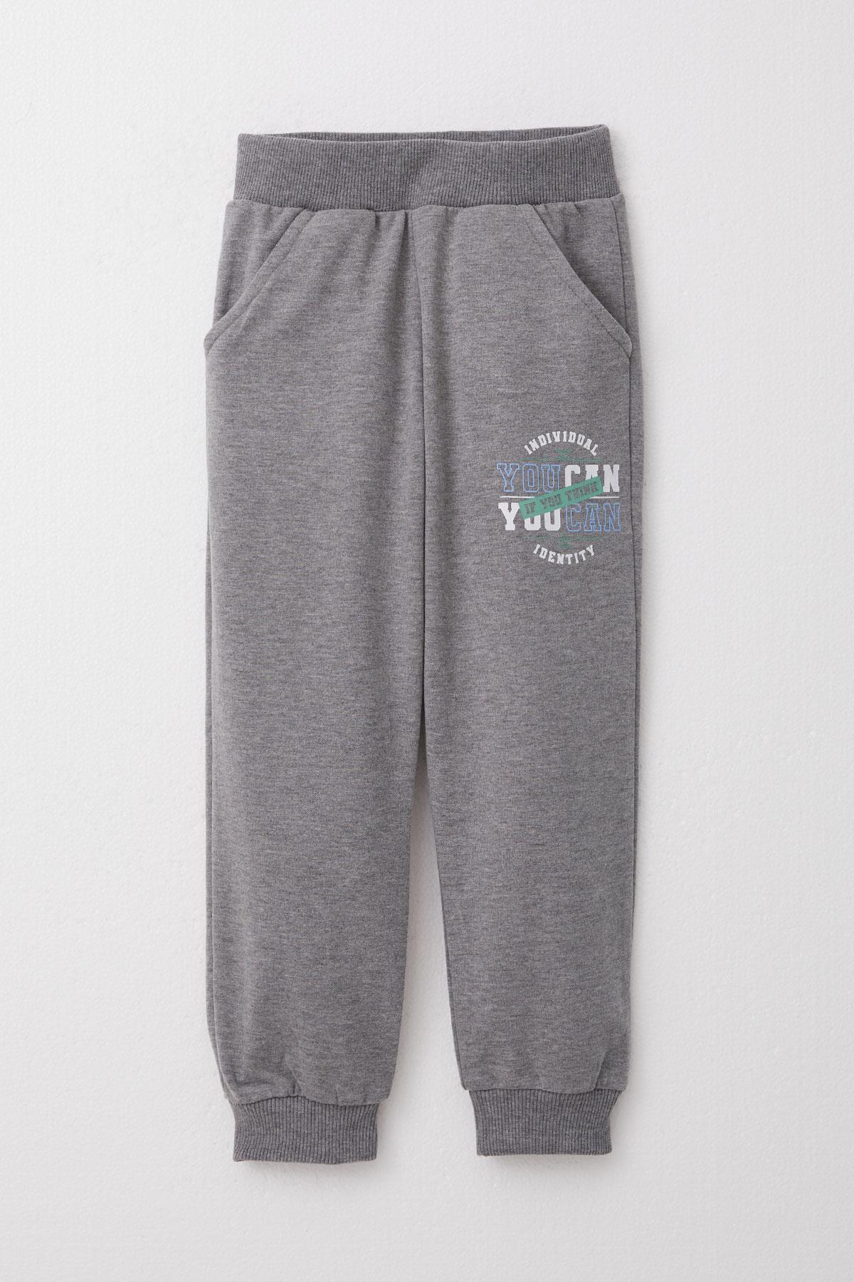 Breeze Erkek Çocuk Eşofman Takım Motivasyon Temalı Fermuarlı Kapüşonlu Lacivert (3-6 Yaş)