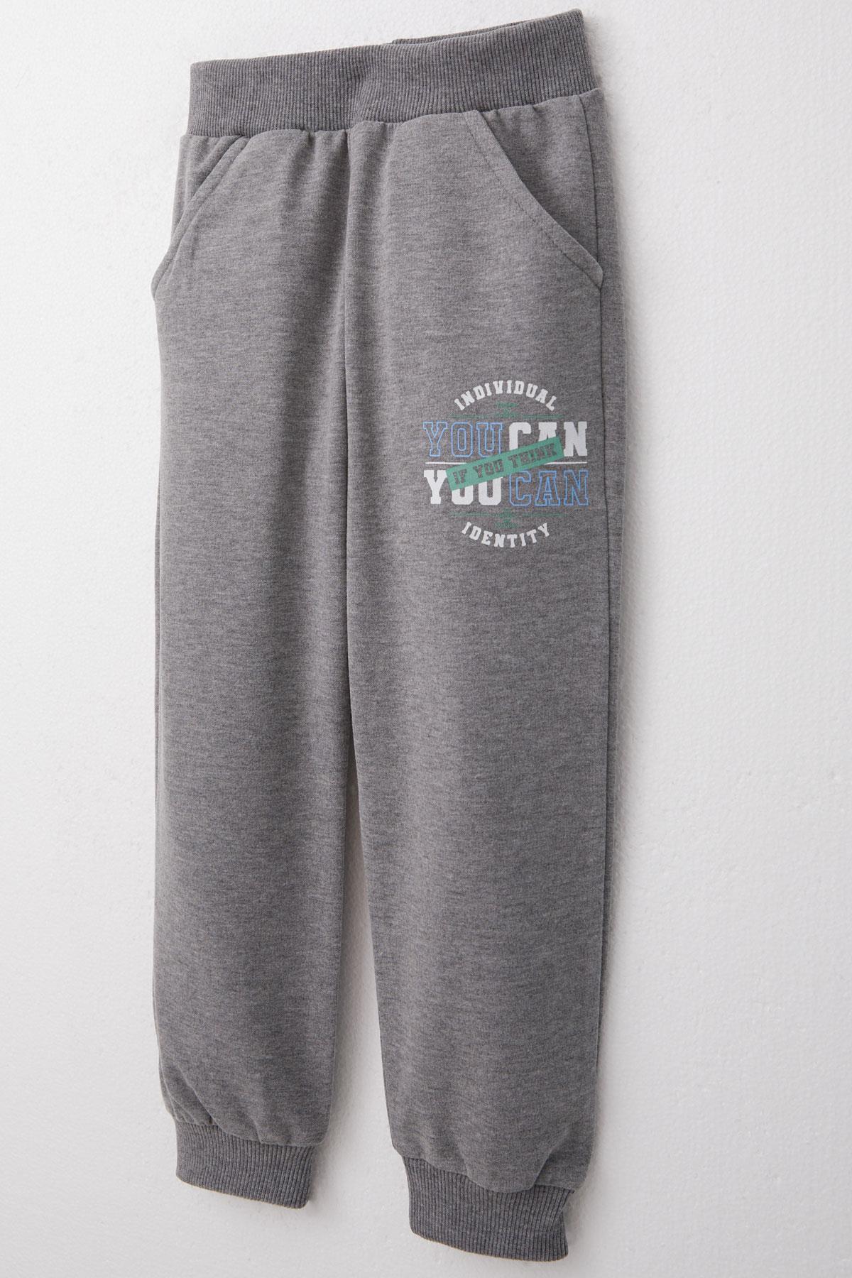 Breeze Erkek Çocuk Eşofman Takım Motivasyon Temalı Fermuarlı Kapüşonlu Lacivert (3-6 Yaş)