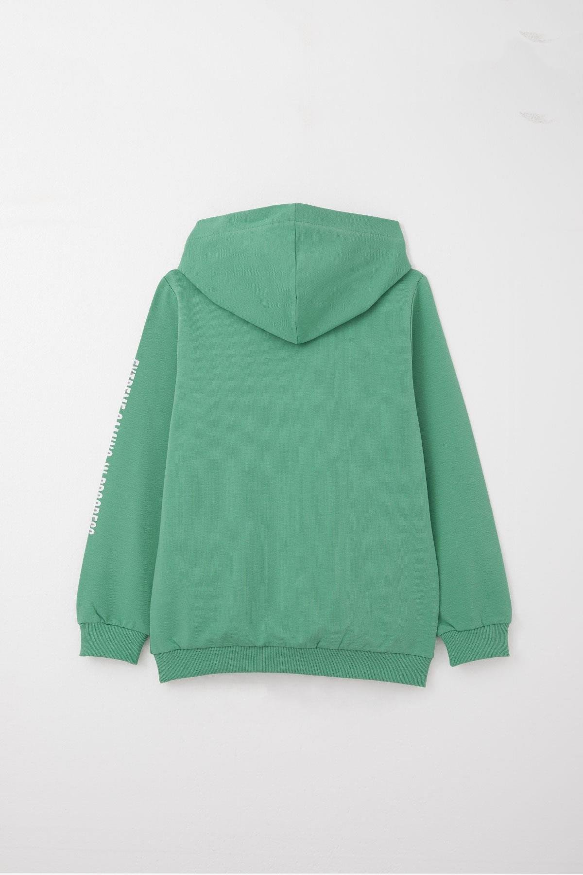 Breeze Erkek Çocuk Eşofman Takım Oyun Temalı Önden Cepli Mint Yeşili (5-9 Yaş)