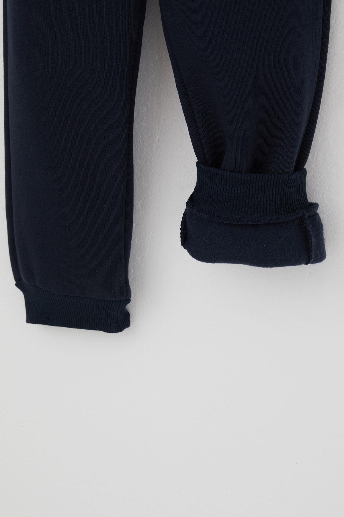 Breeze Erkek Çocuk Eşofman Takımı Arma Detaylı Kapüşonlu Fermuarlı Lacivert (2-8 Yaş)