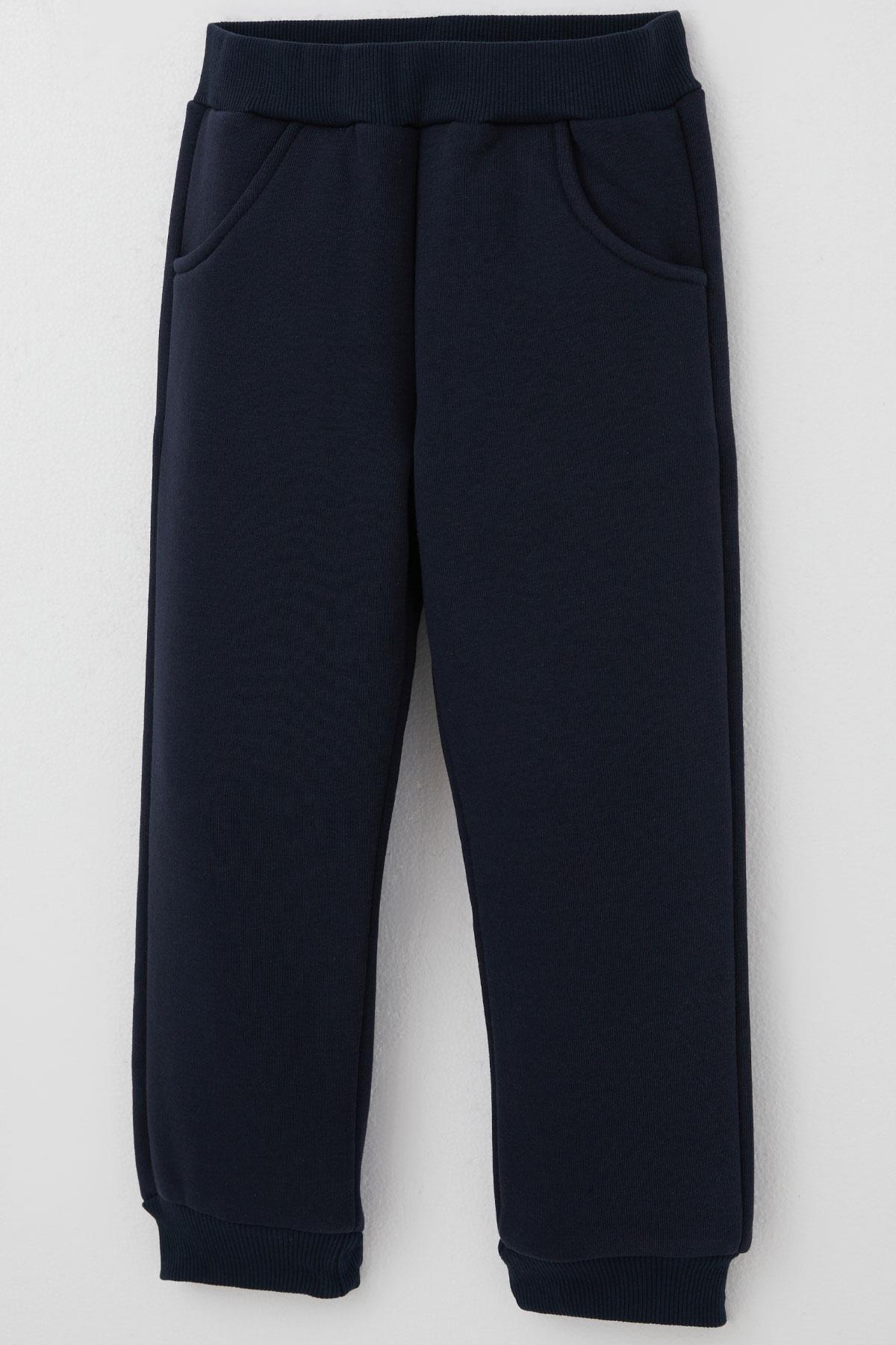 Breeze Erkek Çocuk Eşofman Takımı Arma Detaylı Kapüşonlu Fermuarlı Lacivert (2-8 Yaş)