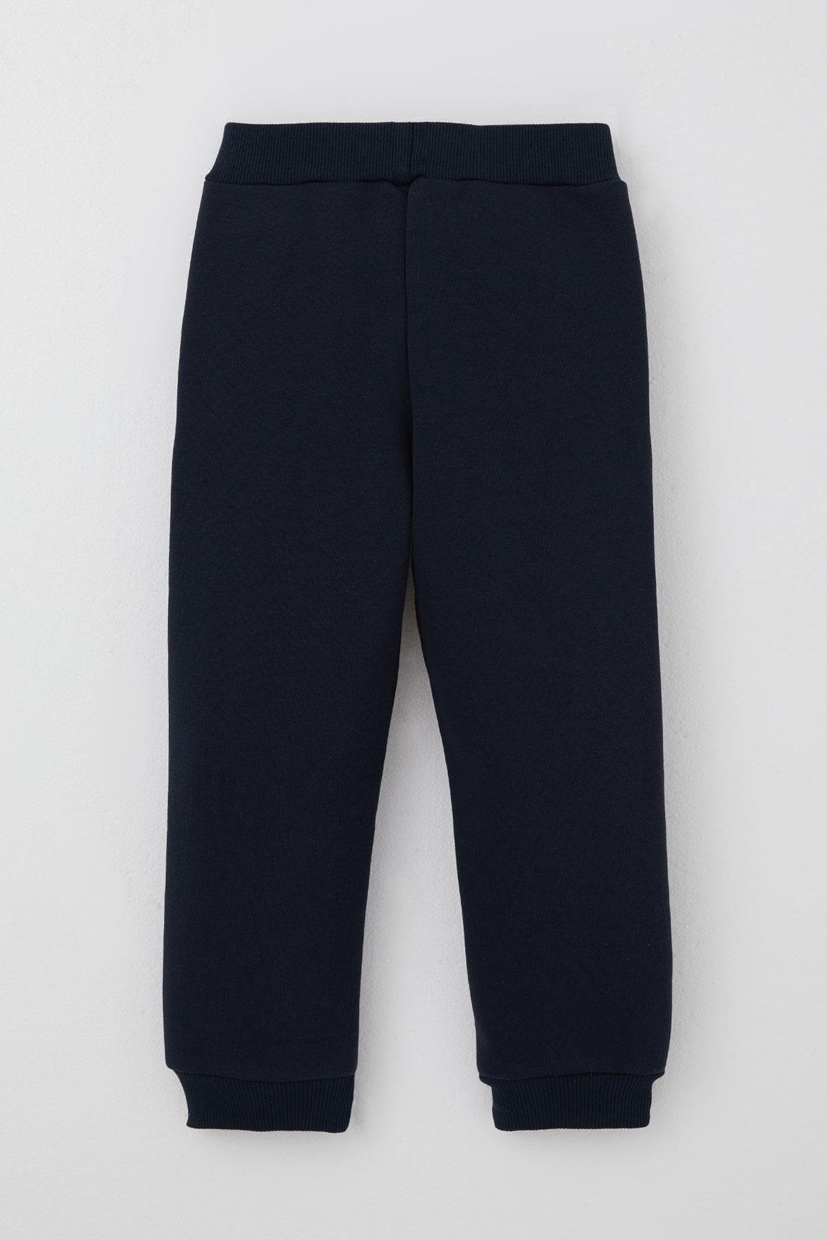 Breeze Erkek Çocuk Eşofman Takımı Arma Detaylı Kapüşonlu Fermuarlı Lacivert (2-8 Yaş)