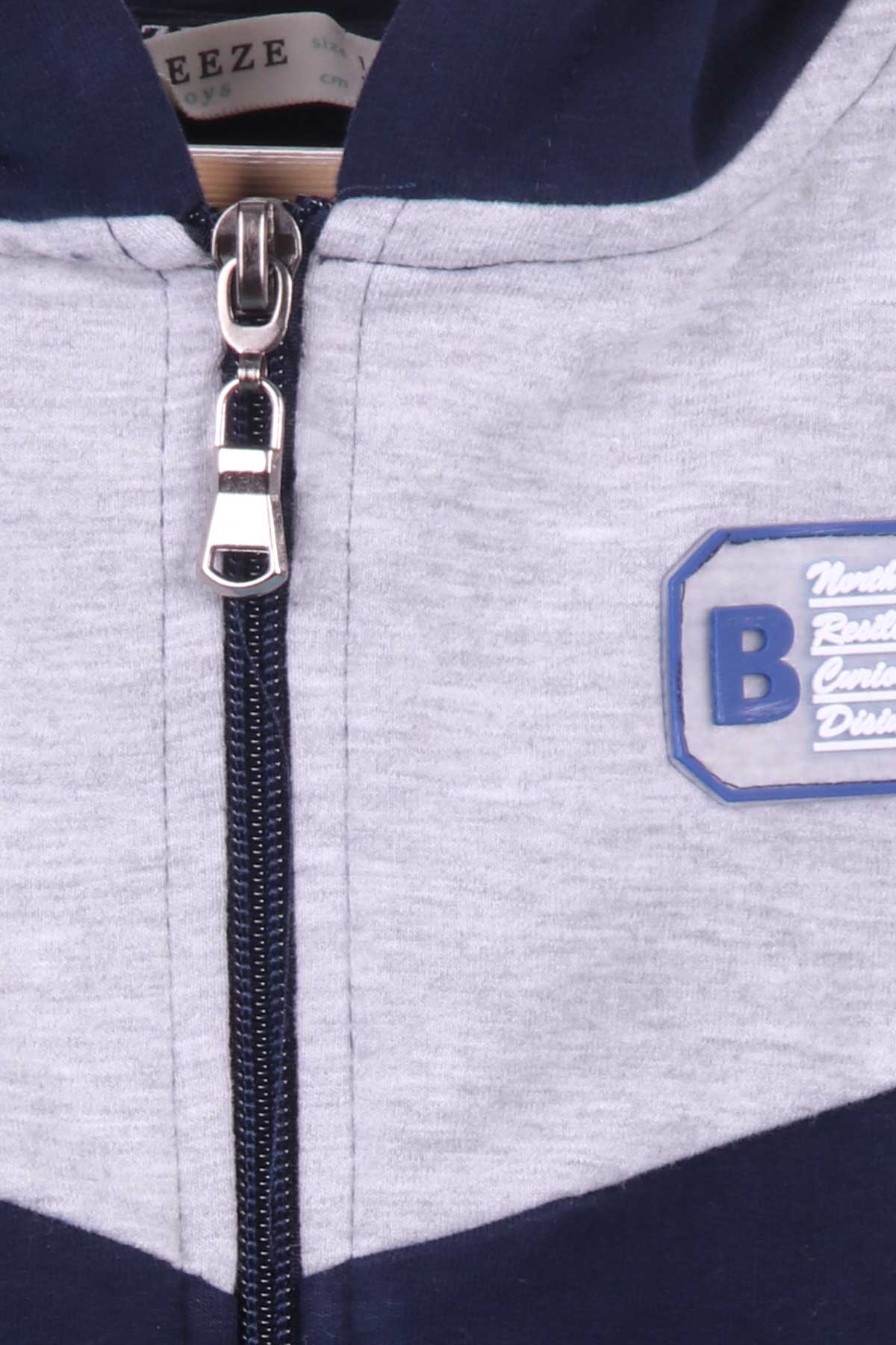 Breeze Erkek Çocuk Eşofman Takımı Baskılı Kapüşonlu Lacivert (1.5-5 Yaş)