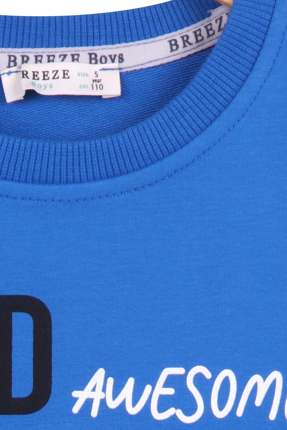 Breeze Erkek Çocuk Eşofman Takımı Baskılı Saks Mavisi (5-10 Yaş)