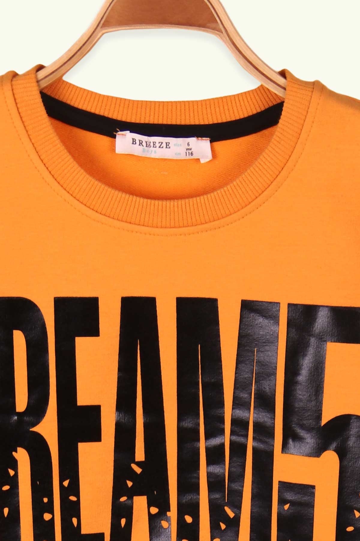 Breeze Erkek Çocuk Eşofman Takımı Dream Baskılı Hardal Sarı (6-12 Yaş)
