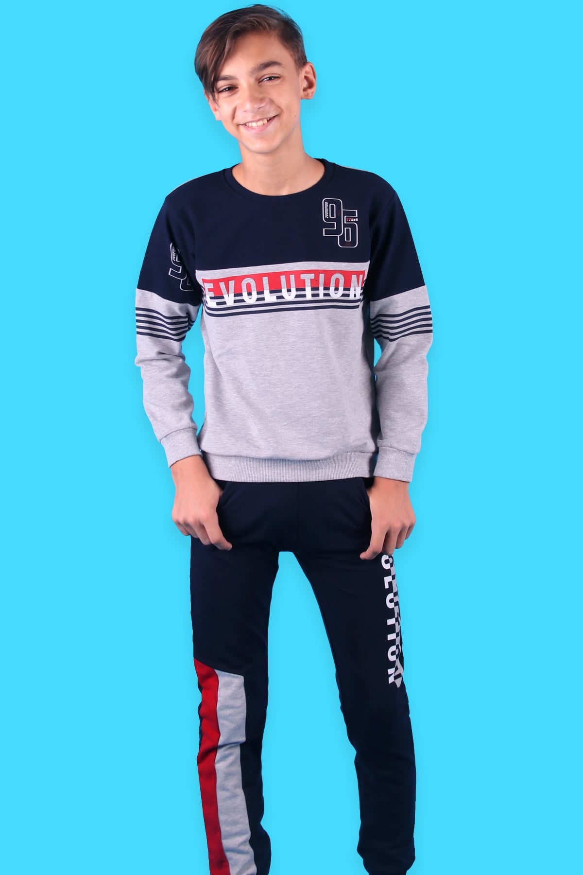 Breeze Erkek Çocuk Eşofman Takımı Evolutıon Gri (5-10 Yaş)