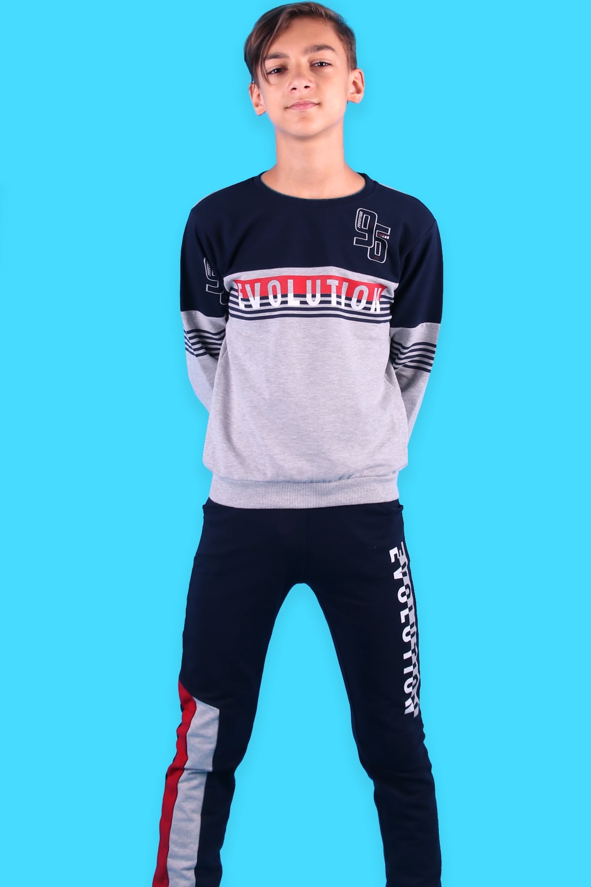 Breeze Erkek Çocuk Eşofman Takımı Evolutıon Gri (5-10 Yaş)