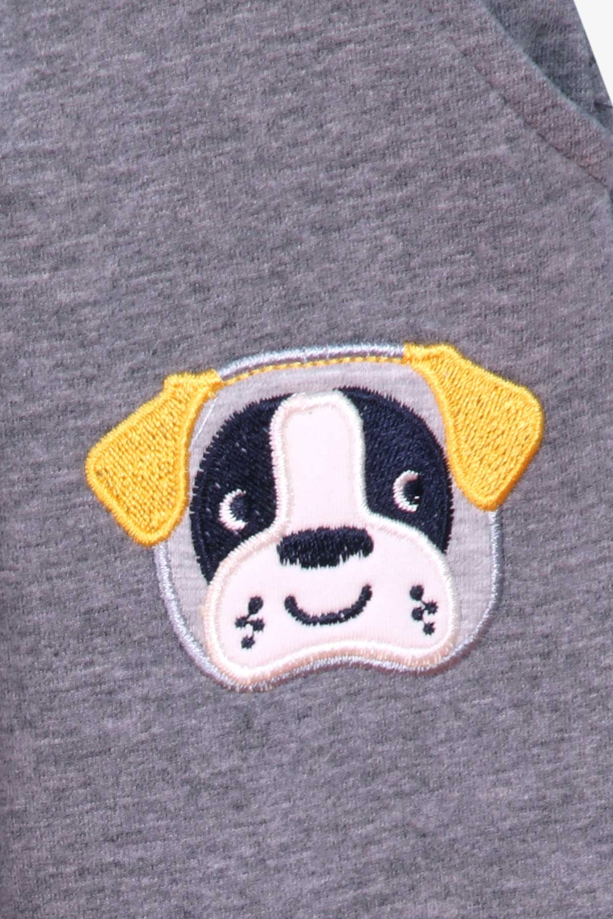 Breeze Erkek Çocuk Eşofman Takımı Köpek Nakışlı Sarı (1-4 Yaş)