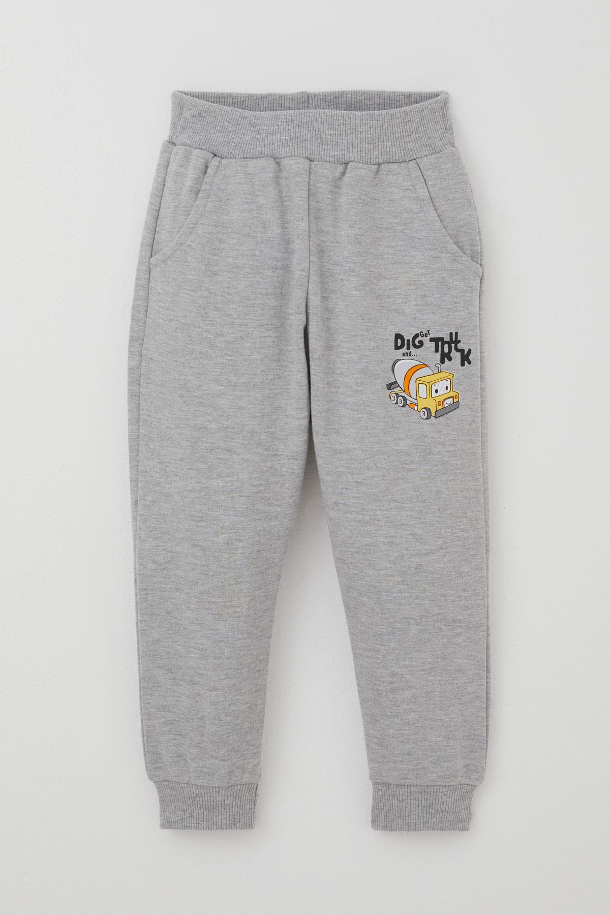 Breeze Erkek Çocuk Eşofman Takımı Küçük Operatör Çalışkan İş Makineleri Mint Yeşili (1-4 Yaş)