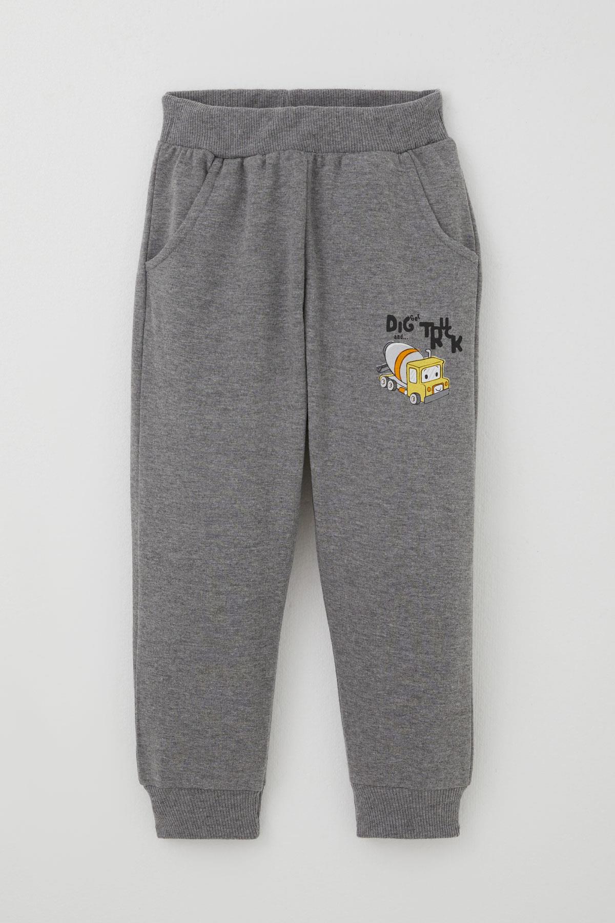 Breeze Erkek Çocuk Eşofman Takımı Küçük Operatör Çalışkan İş Makineleri Su Yeşili (1-4 Yaş)