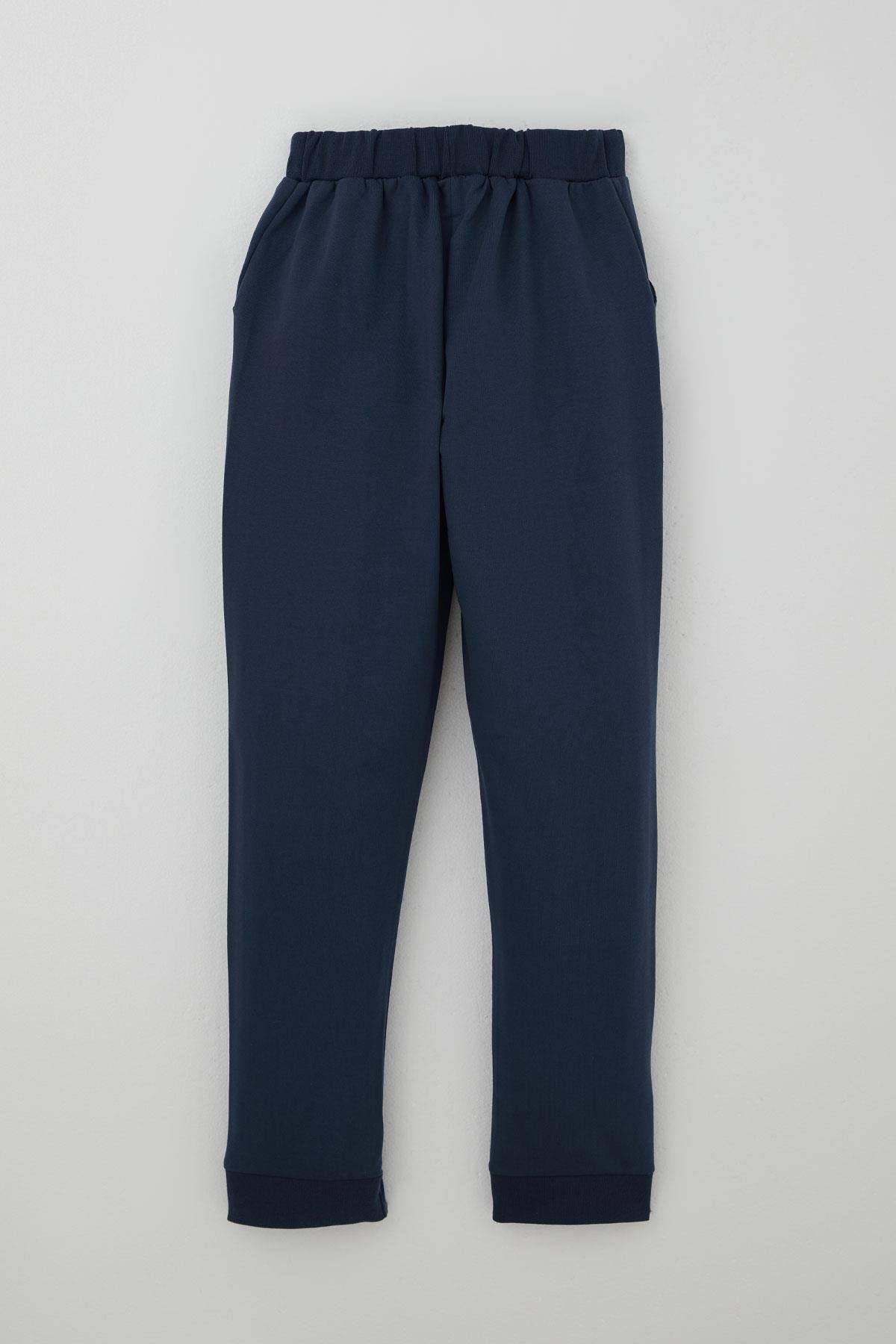 Breeze Erkek Çocuk Eşofman Takımı Yarış Temalı Nakışlı Yazı Baskılı Lacivert (4-8 Yaş)