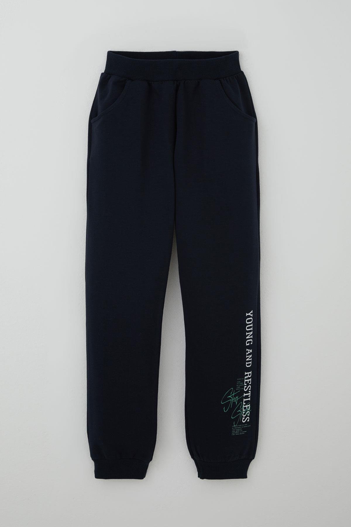 Breeze Erkek Çocuk Eşofman Takımı Yazı Baskılı Mint Yeşili (4-8 Yaş)