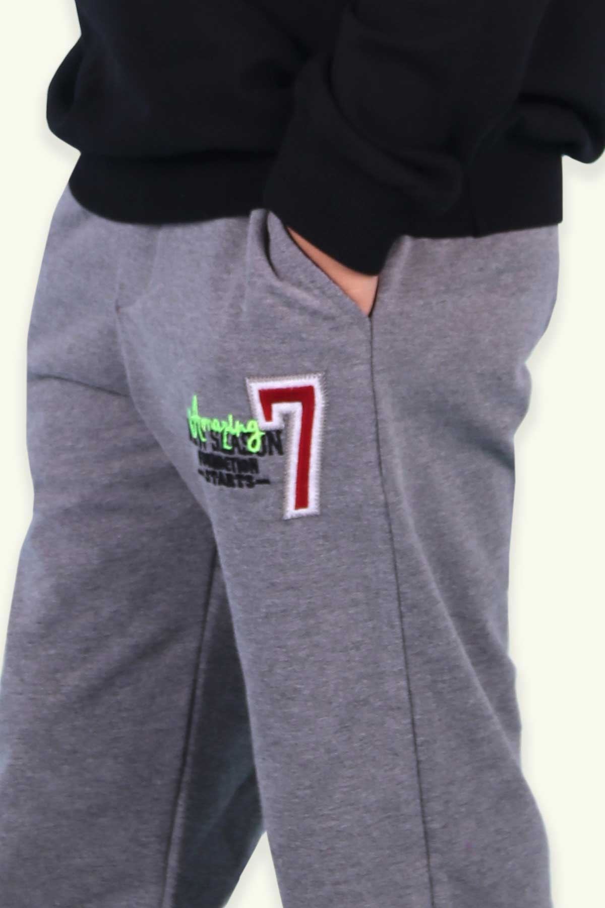 Breeze Erkek Çocuk Eşofman Takımı Yazılı Siyah (5-10 Yaş)