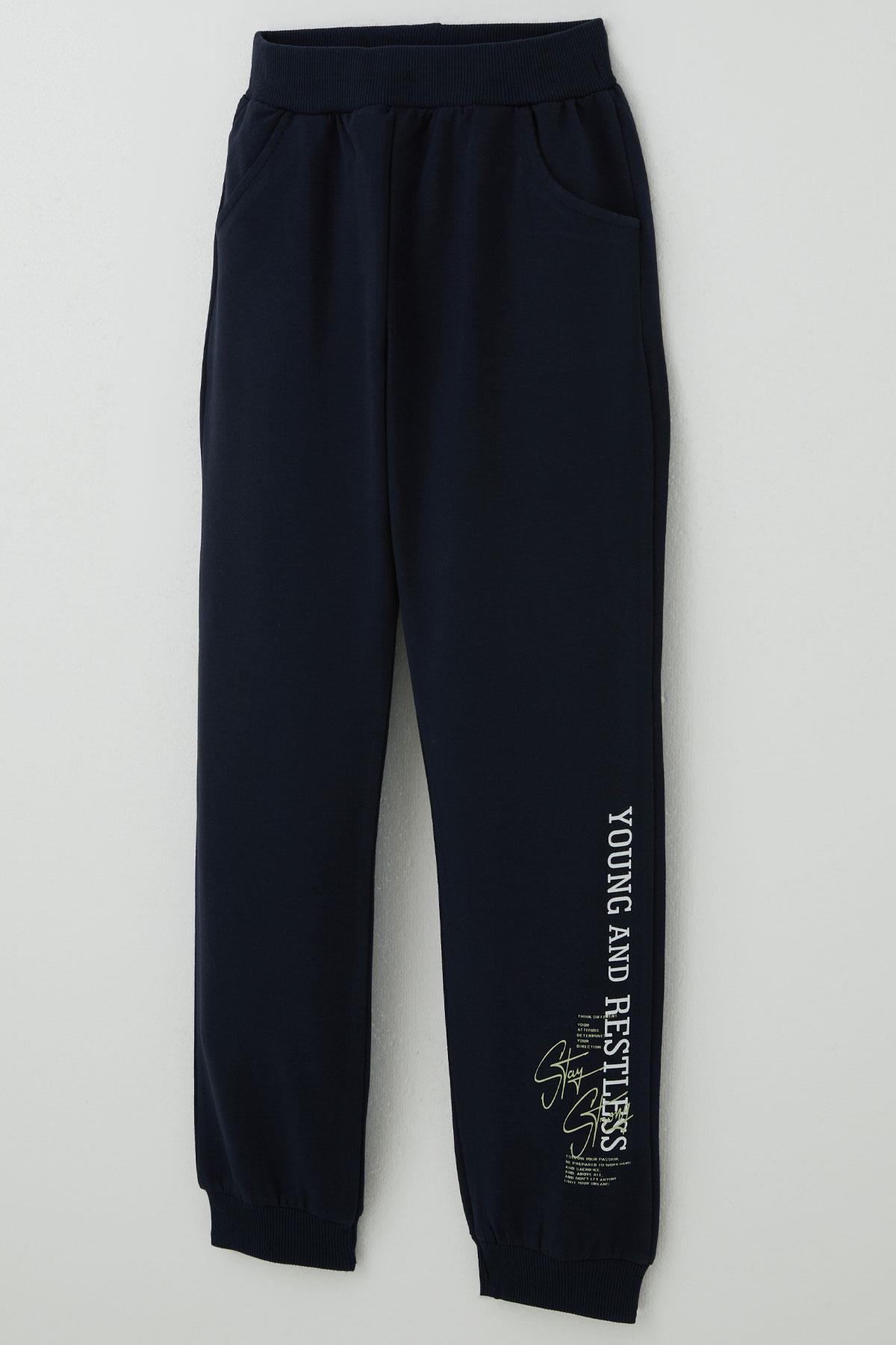 Breeze Erkek Çocuk Eşofman Takımı Yazı Baskılı Fıstık Yeşili (4-8 Yaş)