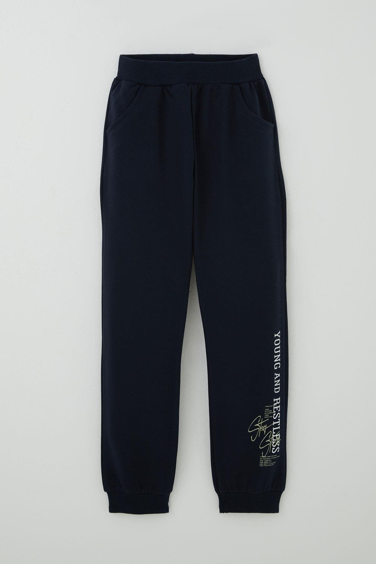 Breeze Erkek Çocuk Eşofman Takımı Yazı Baskılı Fıstık Yeşili (4-8 Yaş)