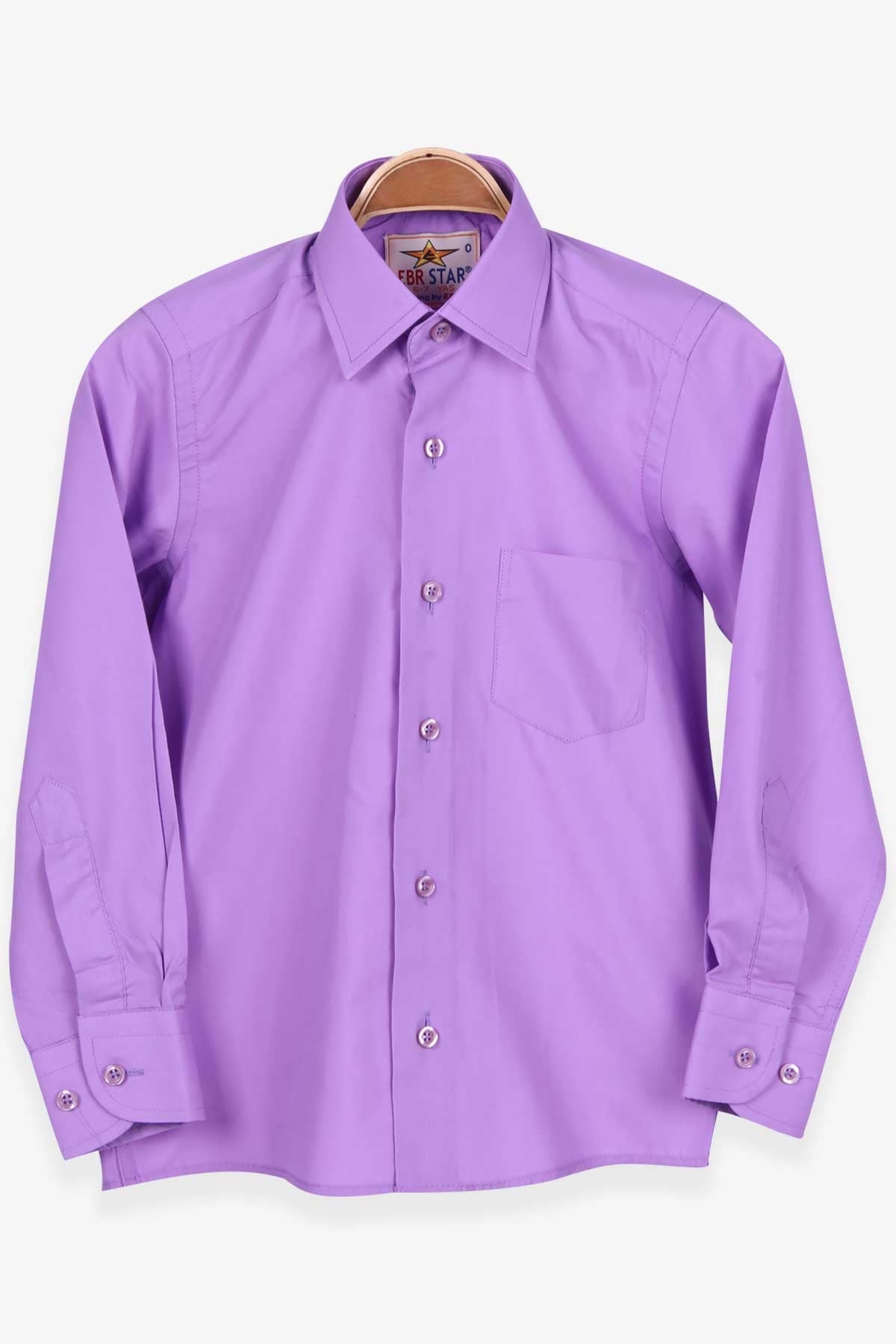 Breeze Erkek Çocuk Gömlek Basic Eflatun (6-10 Yaş)