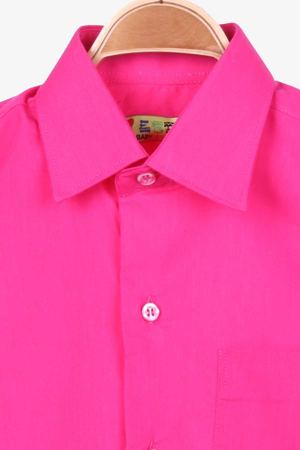 Breeze Erkek Çocuk Gömlek Basic Pembe (6-10 Yaş)