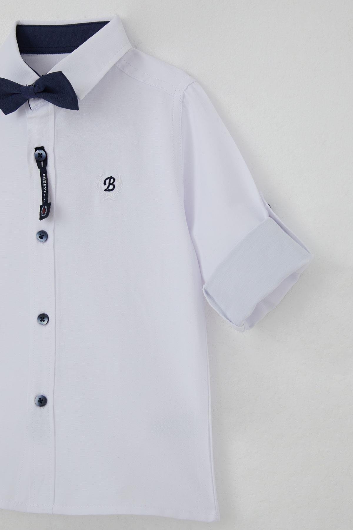 Breeze Erkek Çocuk Gömlek Papyonlu Beyaz (3-7 Yaş)