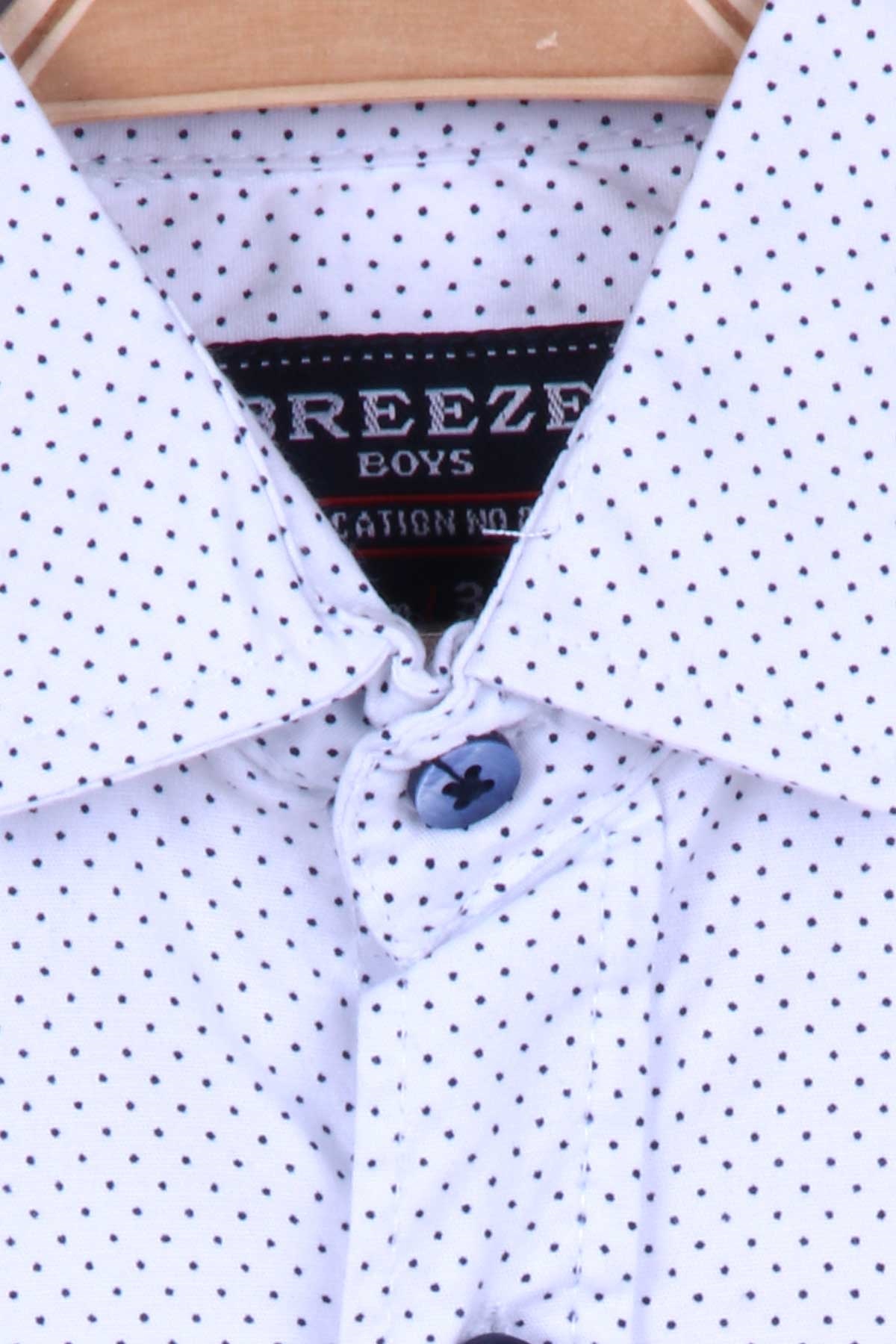 Breeze Erkek Çocuk Gömlek Puantiyeli Beyaz (3-7 Yaş)