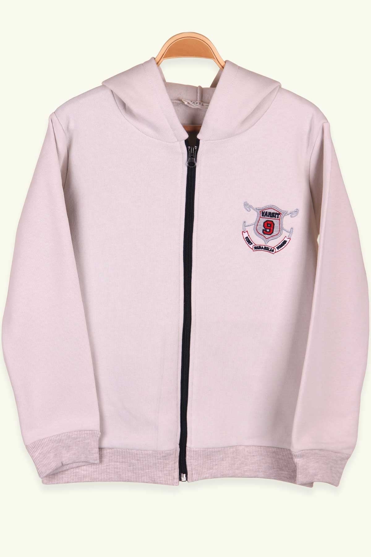 Breeze Erkek Çocuk Hırka Kapüşonlu Taş (8-12 Yaş)