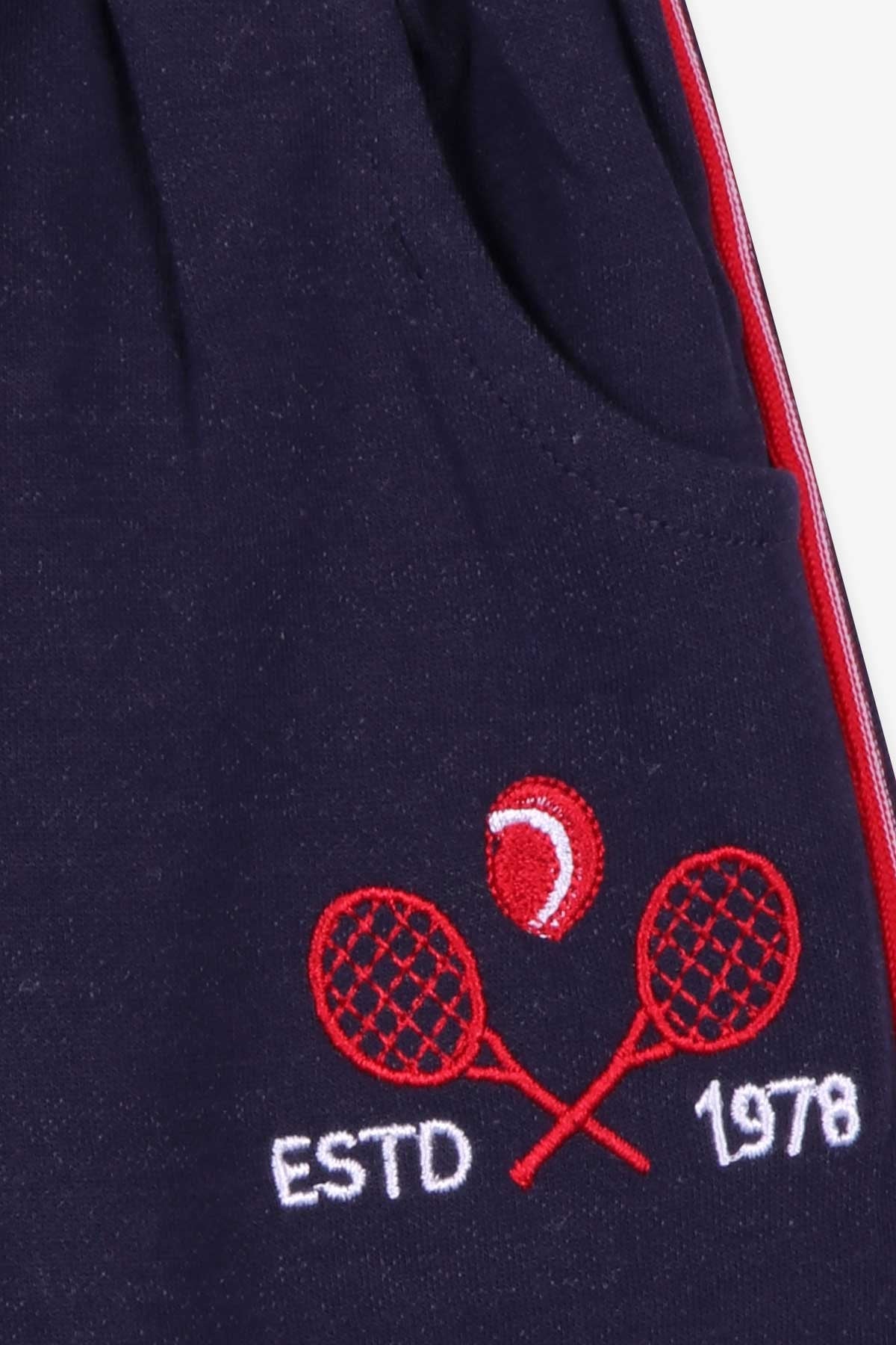 Breeze Erkek Çocuk Kapri Bağcıklı Tenis Nakışlı Lacivert (7-12 Yaş)