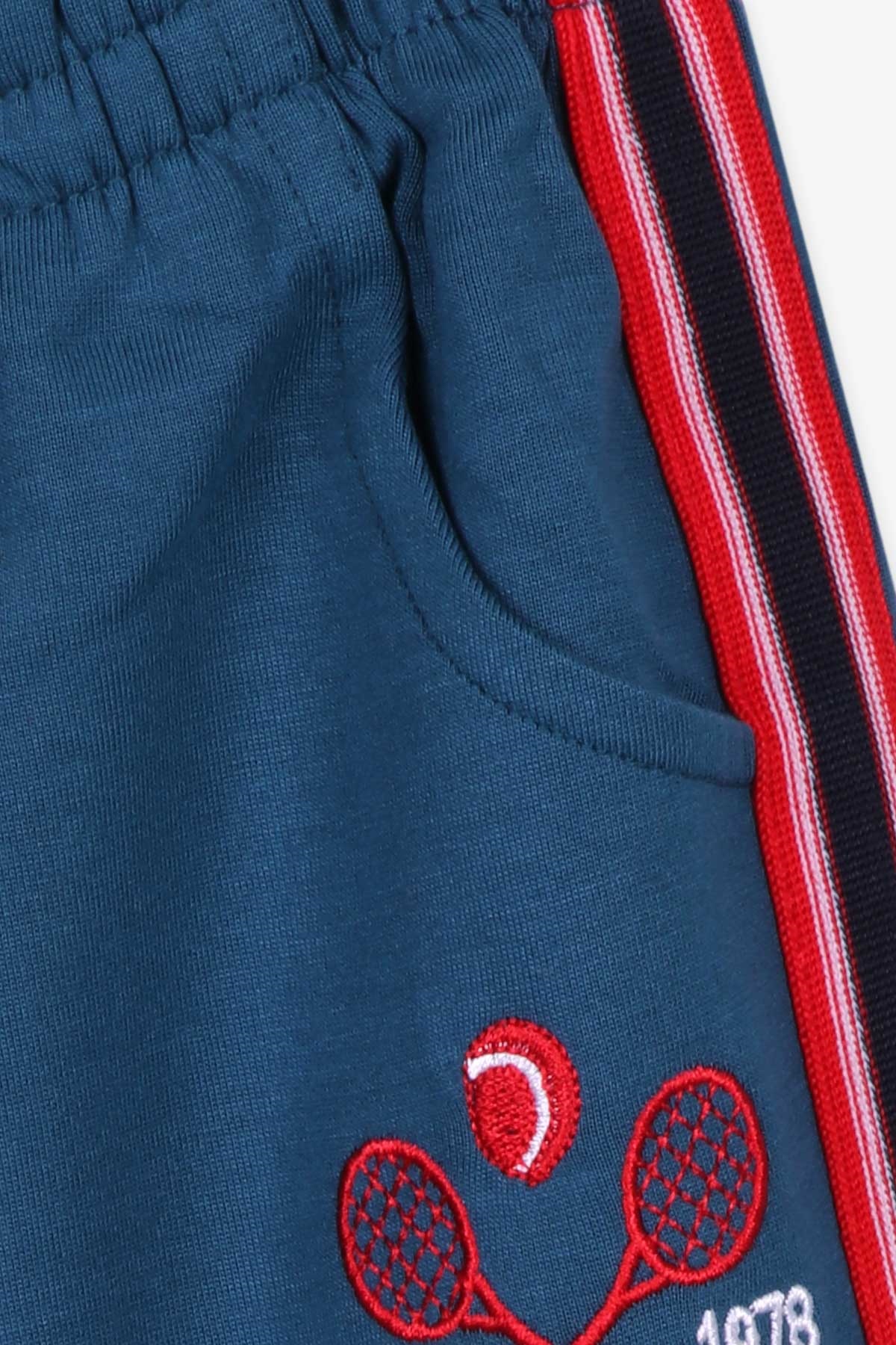 Breeze Erkek Çocuk Kapri Bağcıklı Tenis Nakışlı İndigo (7-12 Yaş)