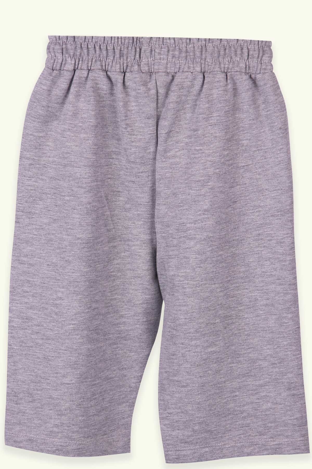 Breeze Erkek Çocuk Kapri Baskılı Gri Melanj (8 Yaş-14 Yaş)