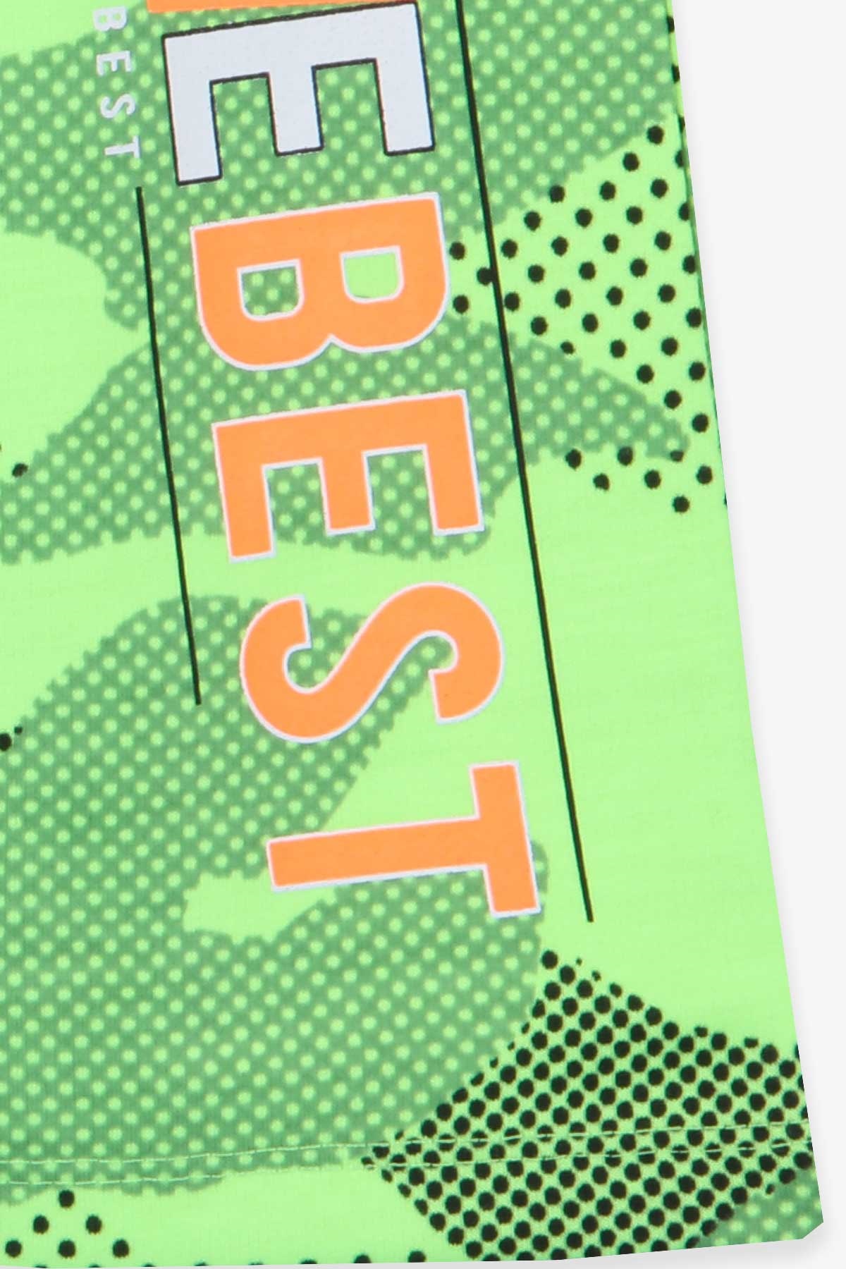 Breeze Erkek Çocuk Kapri Baskılı Neon Yeşil (7-12 Yaş)