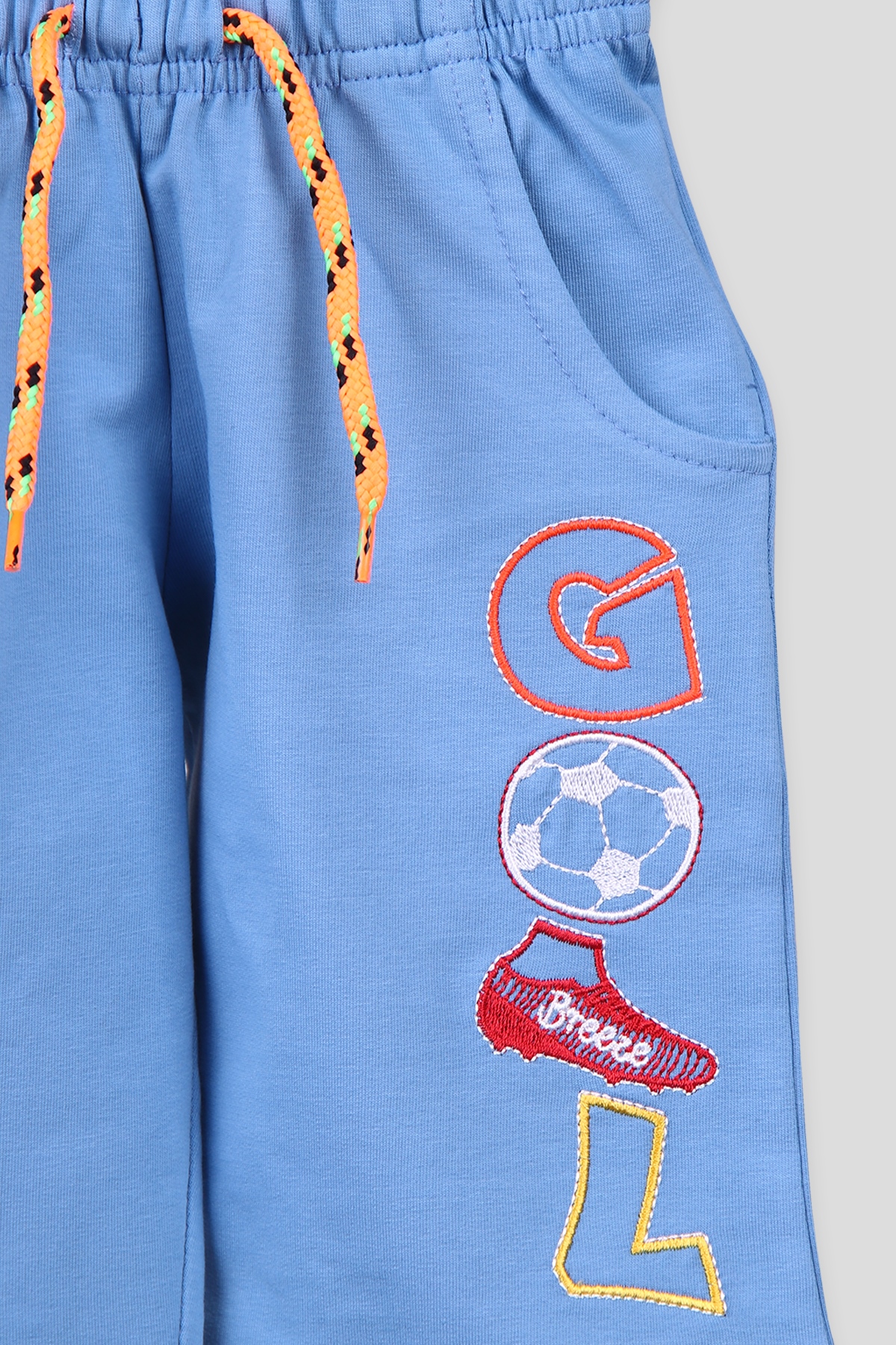 Breeze Erkek Çocuk Kapri Krampon Nakışlı Mavi (2-6 Yaş)