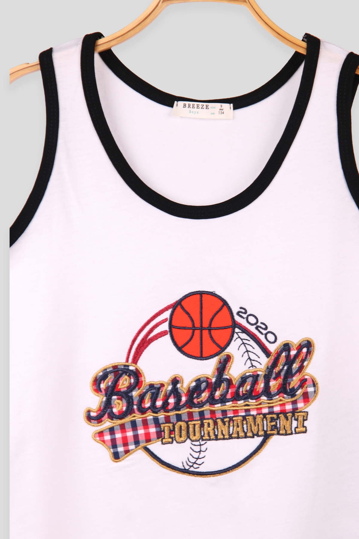 Breeze Erkek Çocuk Kapri Takım Baseball Nakışlı  Beyaz (9-14 Yaş)