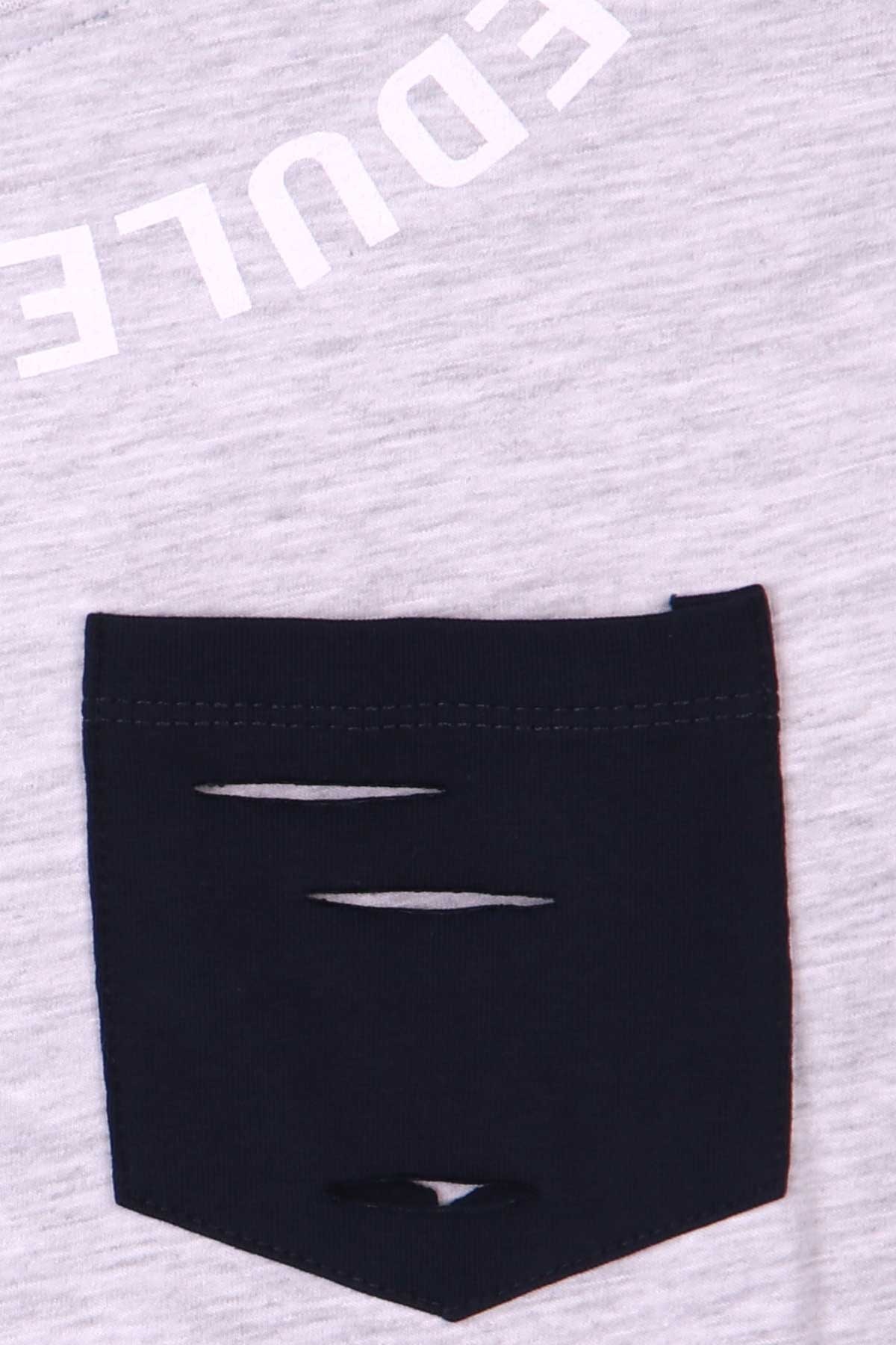 Breeze Erkek Çocuk Kapri Takım Baskılı Açık Gri Melanj (8-14 Yaş)