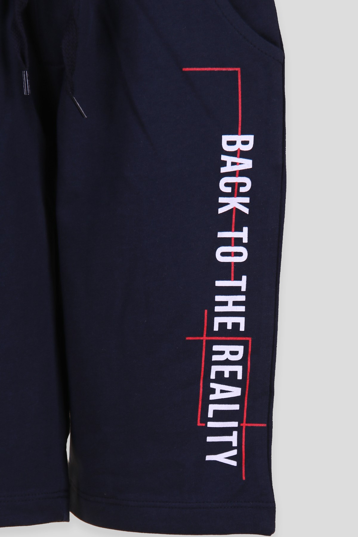 Breeze Erkek Çocuk Kapri Takım Keep On Baskılı Gri (8-12 Yaş)