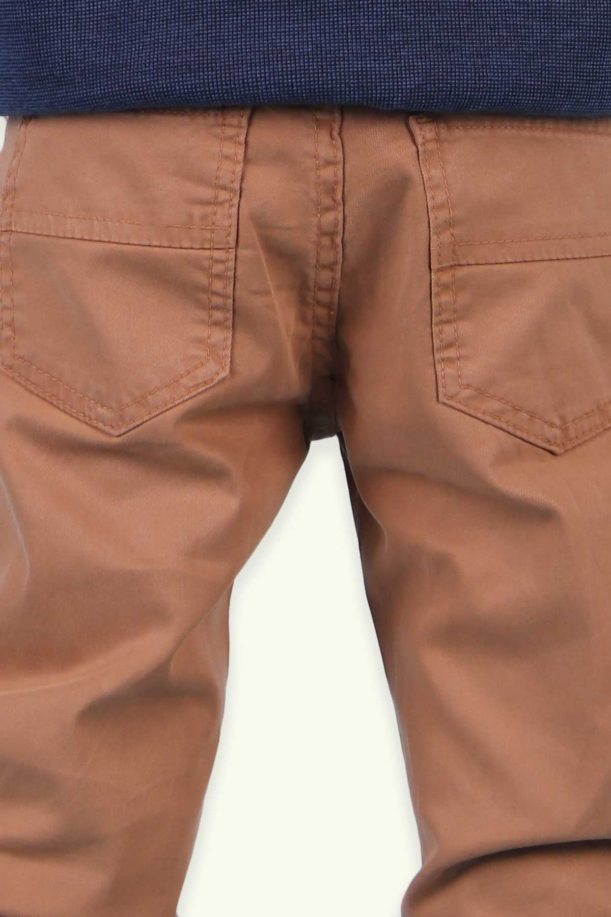 Breeze Erkek Çocuk Keten Pantolon Basic Açık Kahverengi (8-16 Yaş)