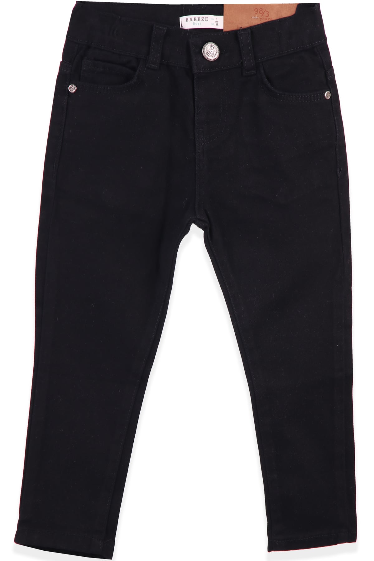 BREEZE Erkek Çocuk Keten Pantolon Siyah (3-7 Yaş)