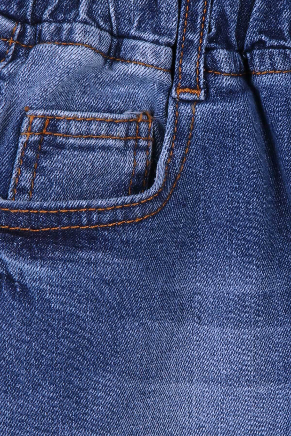 Breeze Erkek Çocuk Kot Kapri Beli Lastikli Mavi (5-14 Yaş)