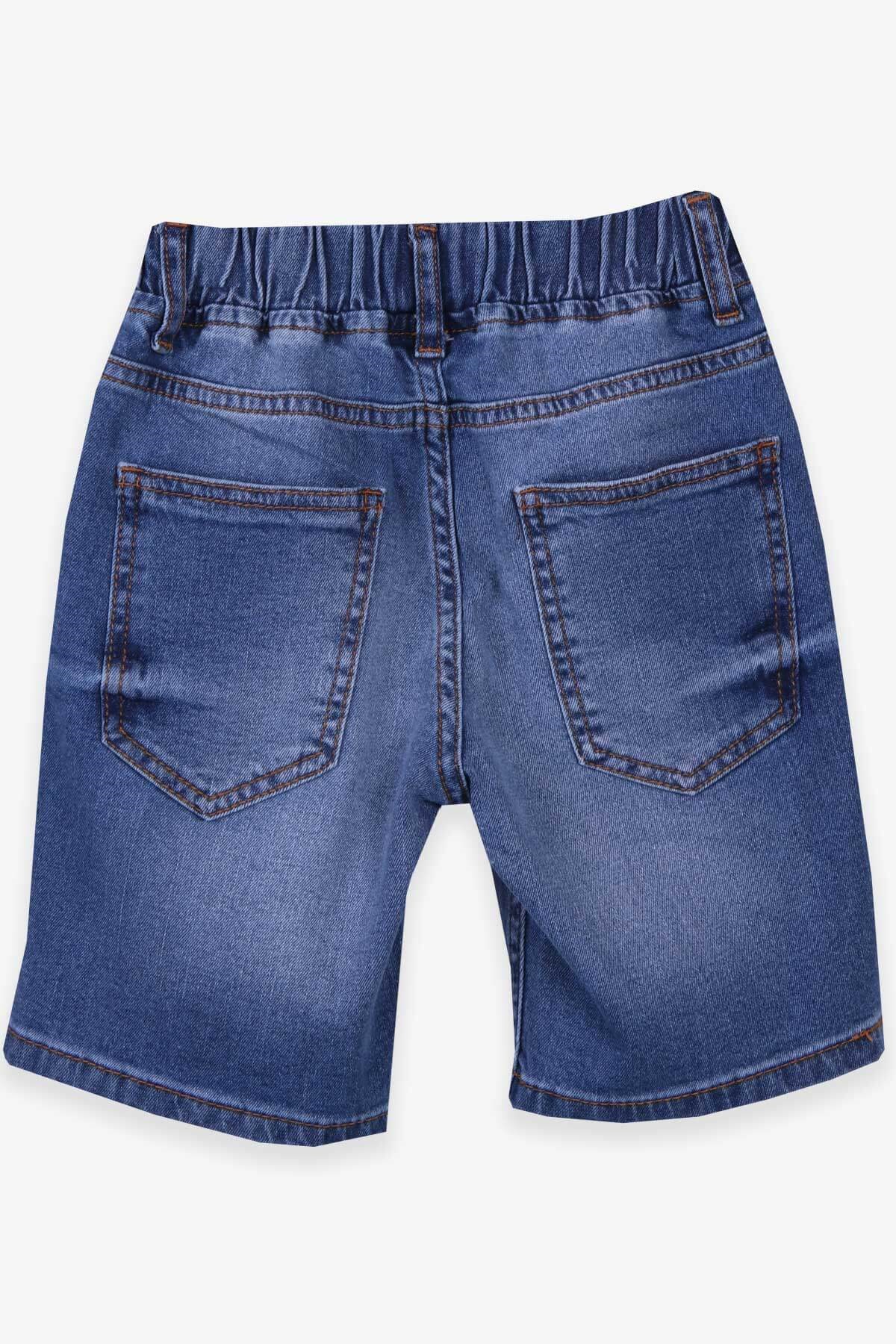 Breeze Erkek Çocuk Kot Kapri Beli Lastikli Mavi (5-14 Yaş)