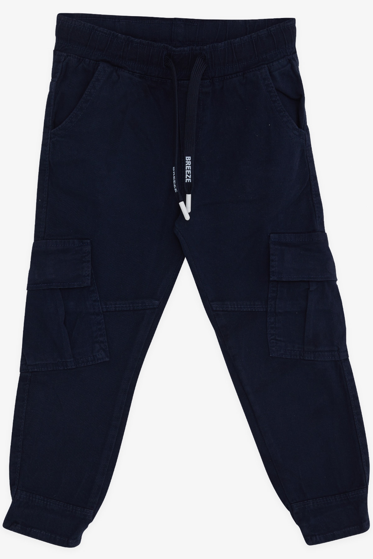 Breeze Erkek Çocuk Kot Pantolon Beli Lastikli Cepli Lacivert (3-7 Yaş)