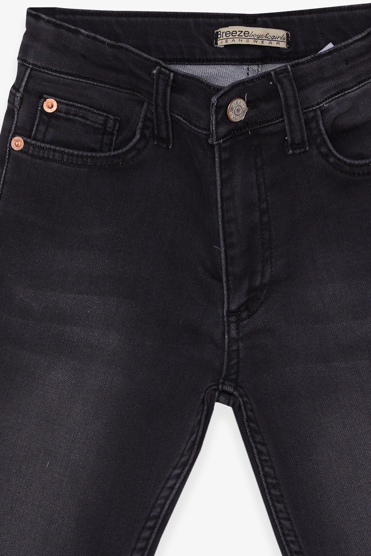 Breeze Erkek Çocuk Kot Pantolon Cepli Siyah (10-14 Yaş)