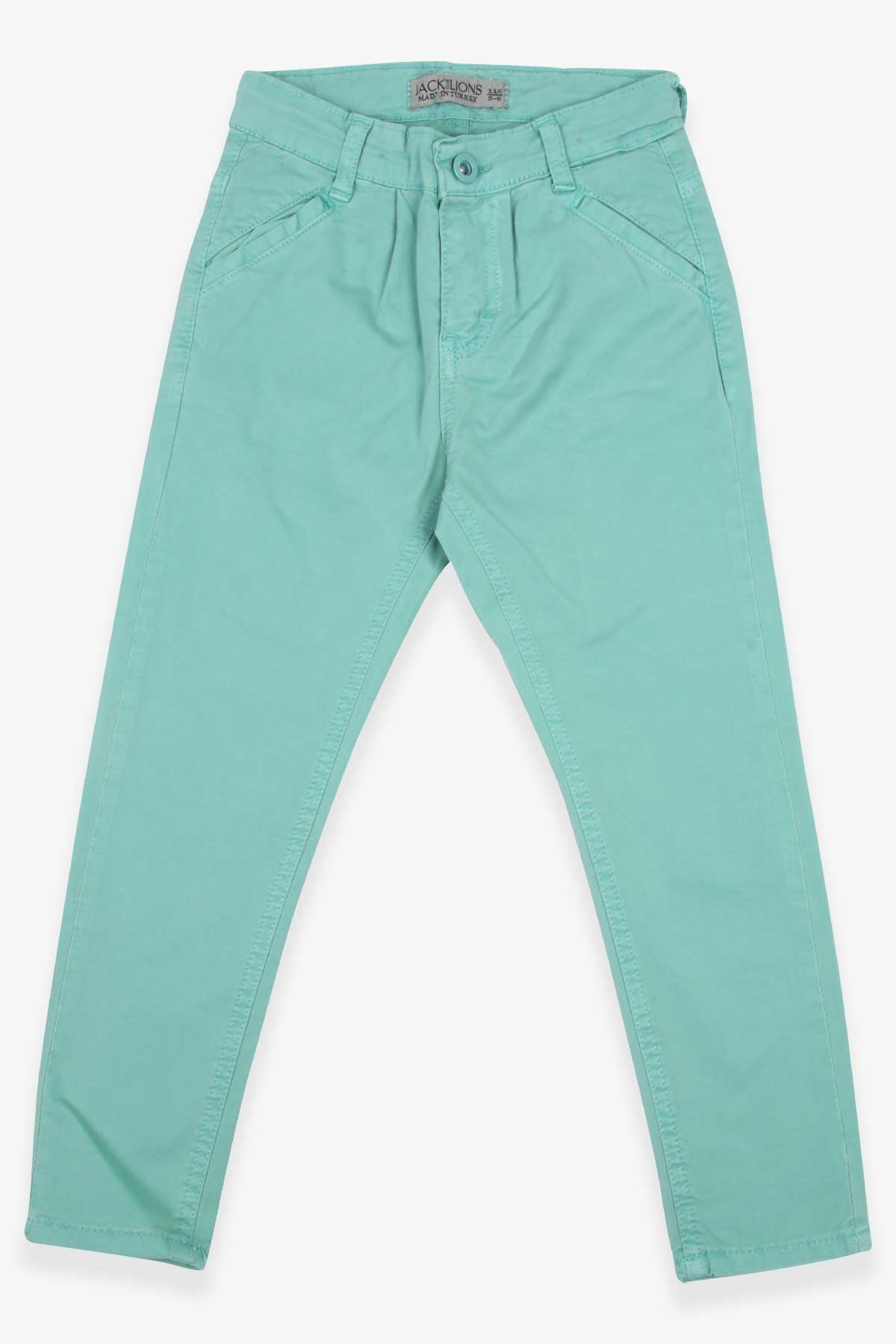 Breeze Erkek Çocuk Kot Pantolon Cepli Mint Yeşili (5 Yaş)