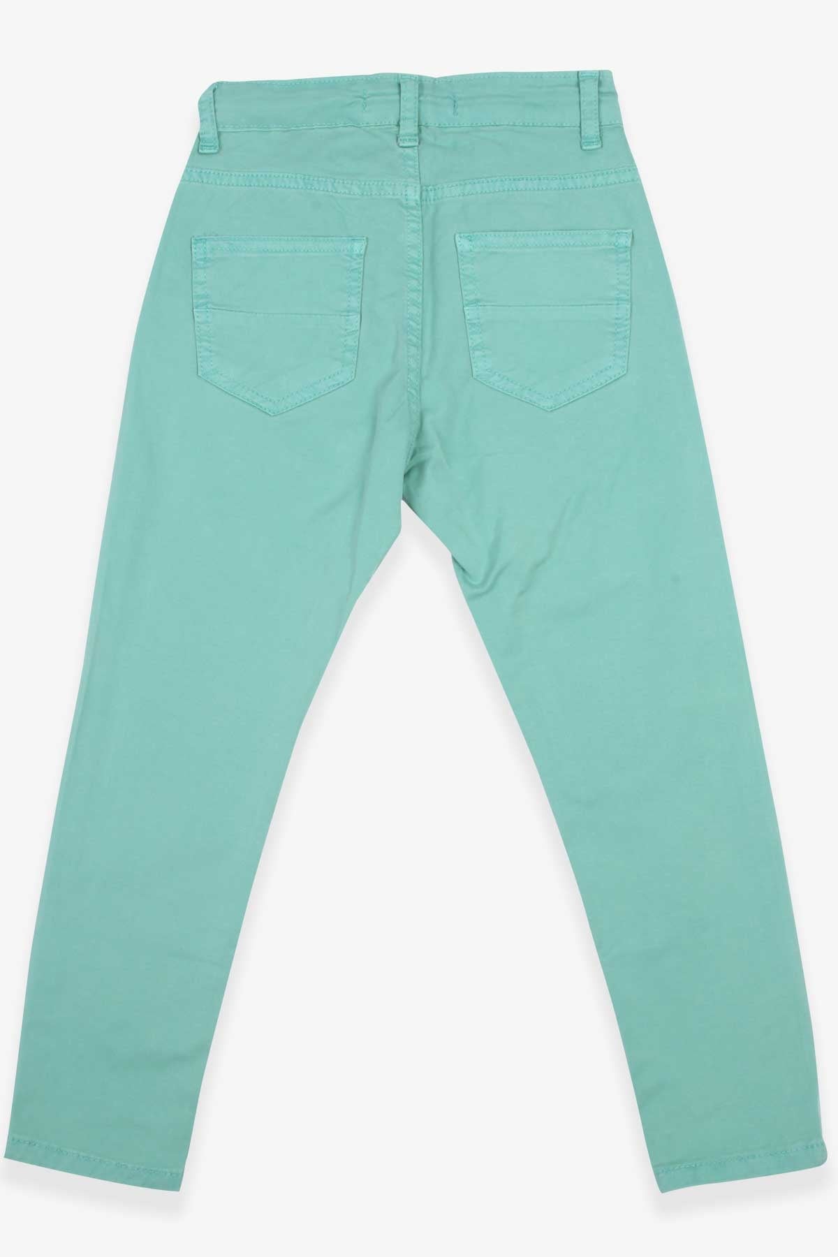 Breeze Erkek Çocuk Kot Pantolon Cepli Mint Yeşili (5 Yaş)