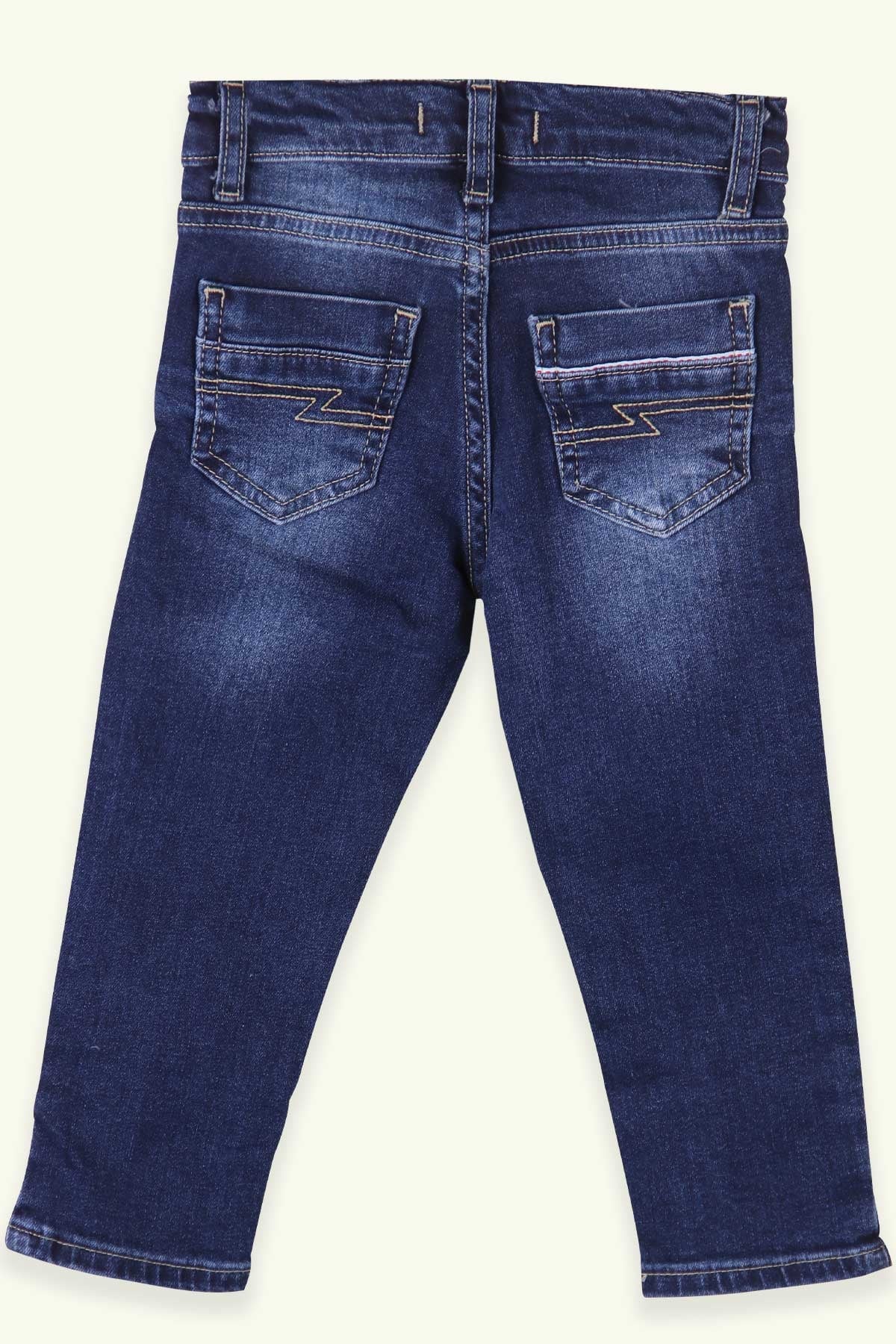 Breeze Erkek Çocuk Kot Pantolon Eskitmeli Koyu Mavi (1.5-5 Yaş)