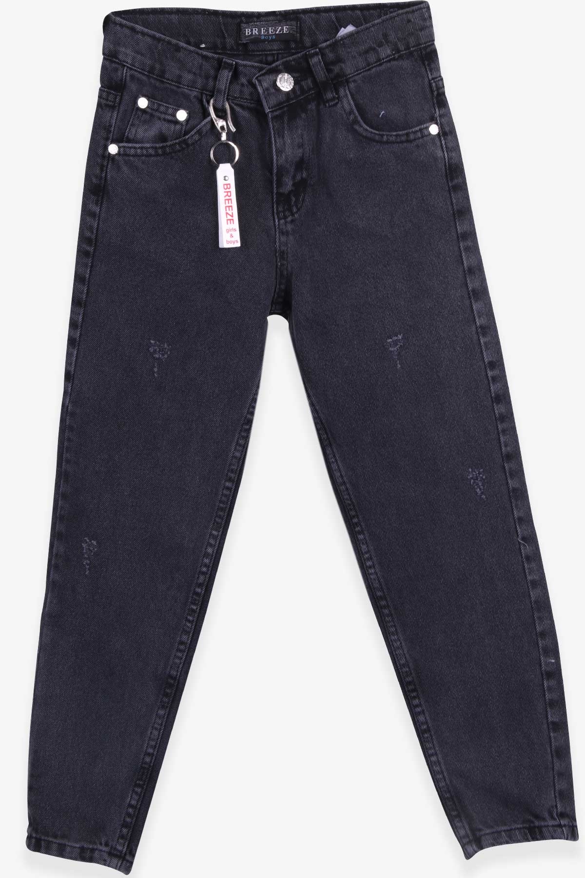 Breeze Erkek Çocuk Kot Pantolon Eskitmeli Siyah (8-14 Yaş)