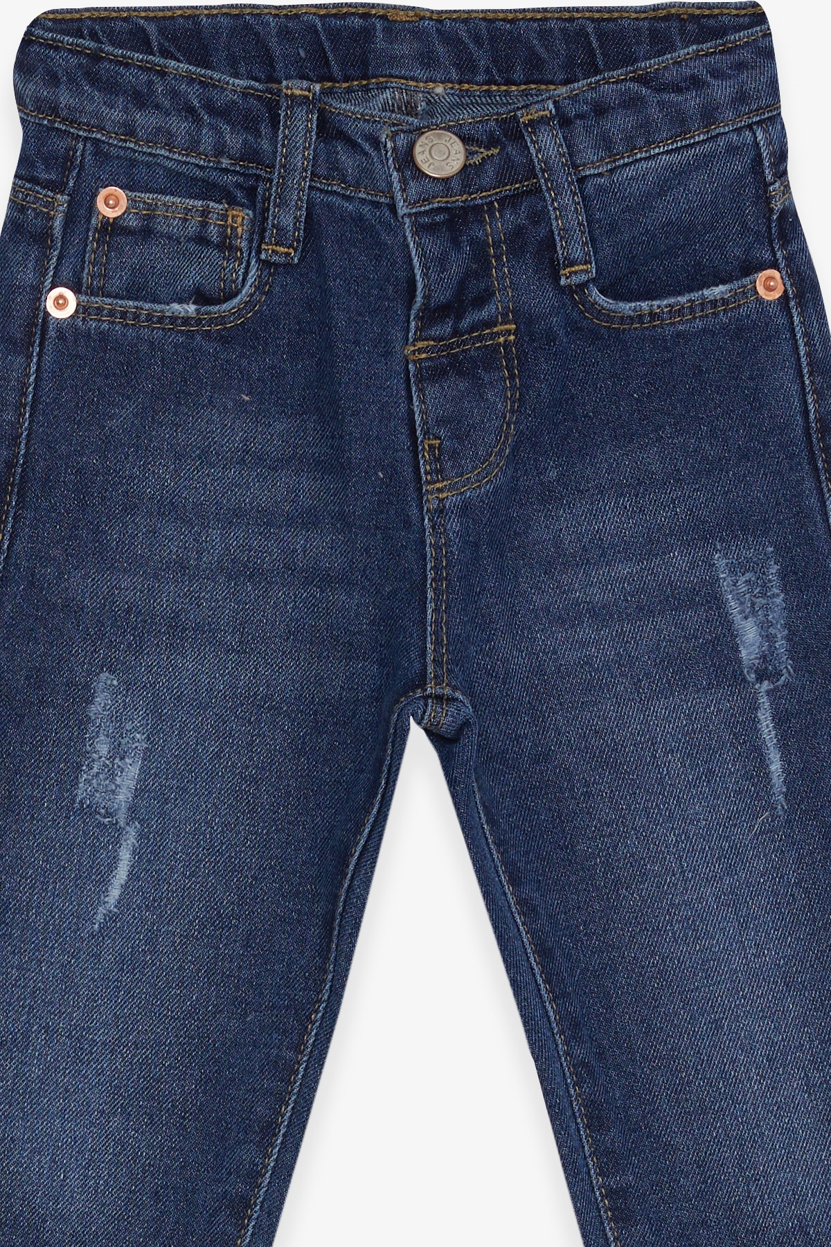 Breeze Erkek Çocuk Kot Pantolon Eskitmeli Koyu Mavi (1.5-5 Yaş)