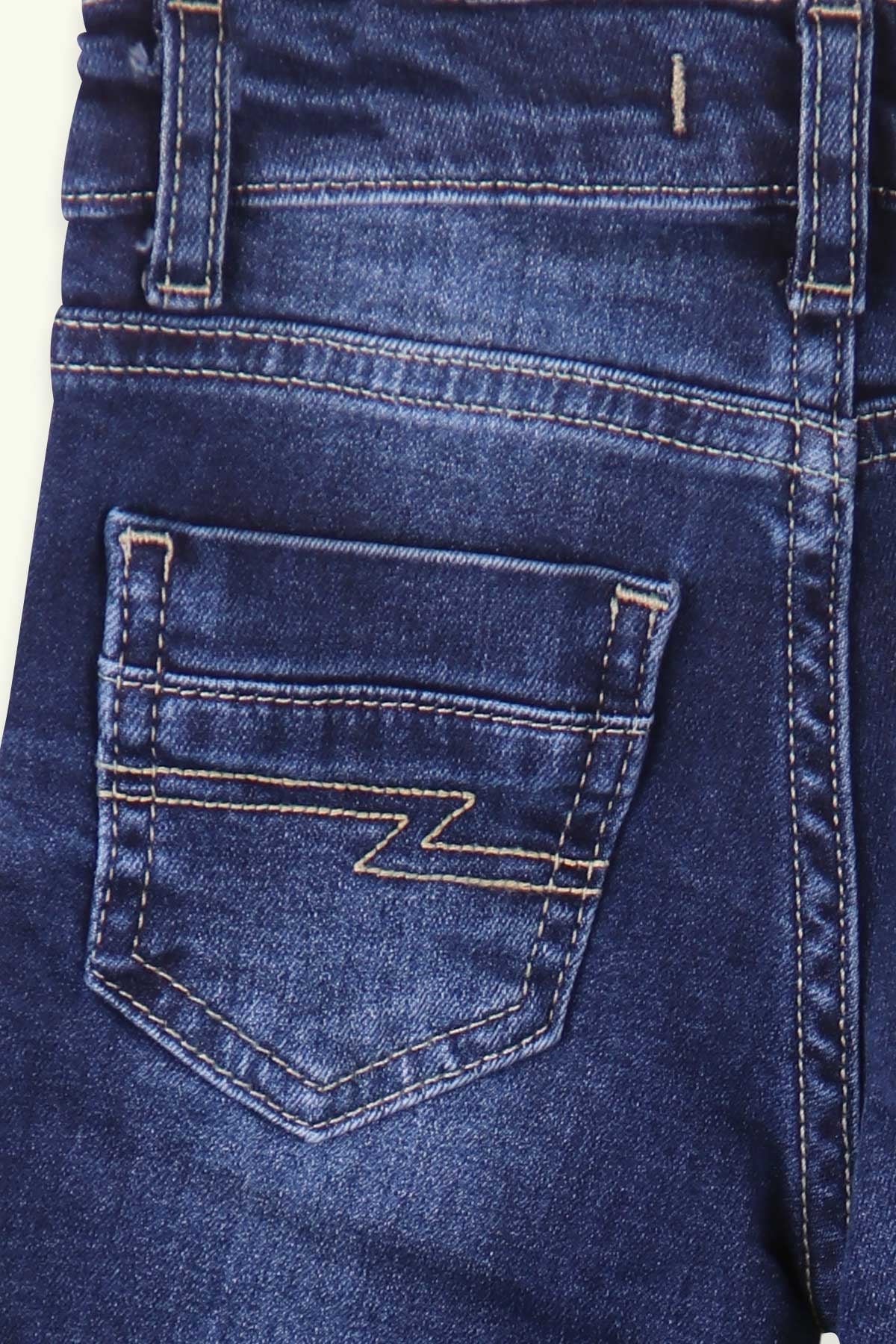 Breeze Erkek Çocuk Kot Pantolon Eskitmeli Koyu Mavi (1.5-5 Yaş)